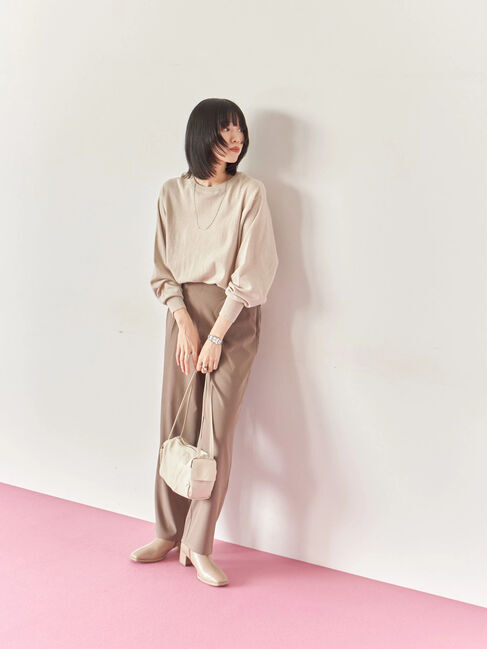 Samansa Mos2 blue「マルチスタイル前後2wayクルーネックカーディガン」|カーディガン|