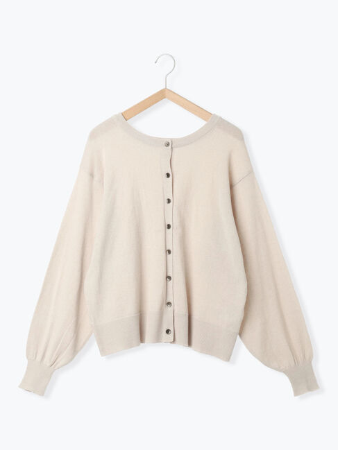 Samansa Mos2 blue「マルチスタイル前後2wayクルーネックカーディガン」|カーディガン|