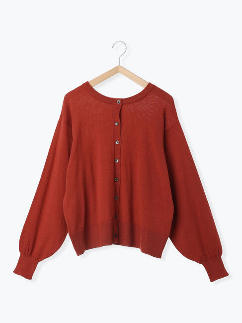 Samansa Mos2 blue「マルチスタイル前後2wayクルーネックカーディガン」|カーディガン|