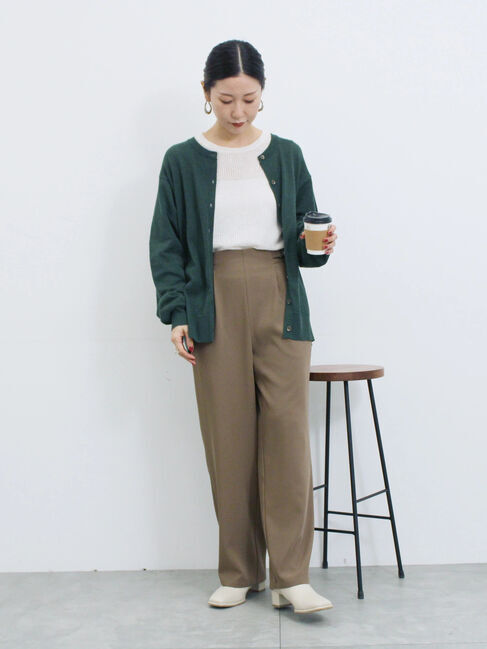 Samansa Mos2 blue「マルチスタイル前後2wayクルーネックカーディガン」|カーディガン|