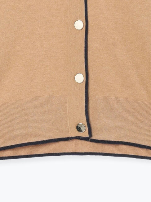 Samansa Mos2 blue「◎ラインニットカーディガン」|カーディガン|