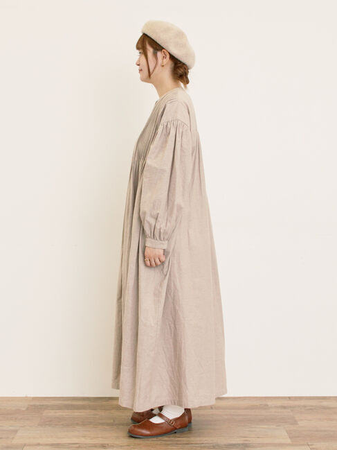 Samansa Mos2「【S/Mサイズ】綿麻/デニムピンタックワンピース」|ワンピース|