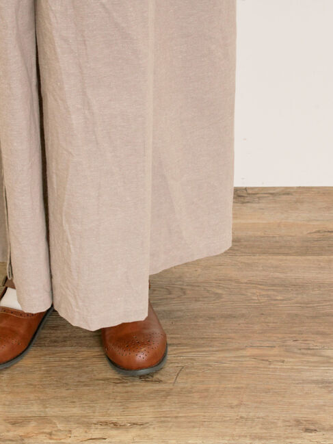 Samansa Mos2「【S/Mサイズ】綿麻/デニムピンタックワンピース」|ワンピース|