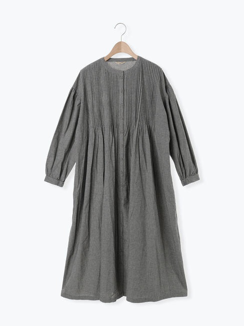 Samansa Mos2「【S/Mサイズ】綿麻/デニムピンタックワンピース」|ワンピース|