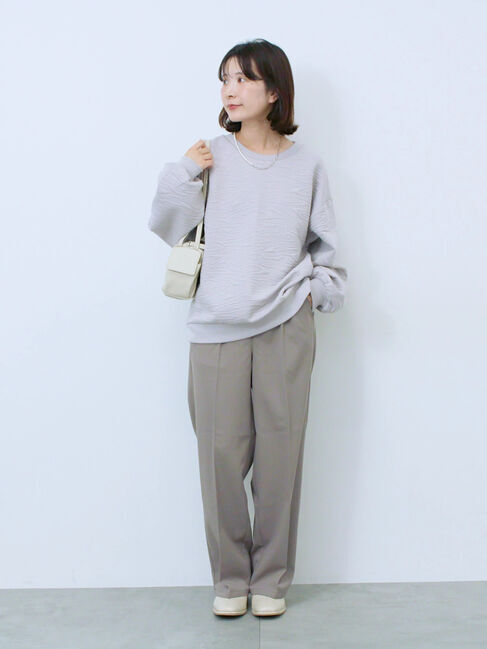 Samansa Mos2 blue「ジャガードダンボールプルオーバー」|Tシャツ・カットソー|