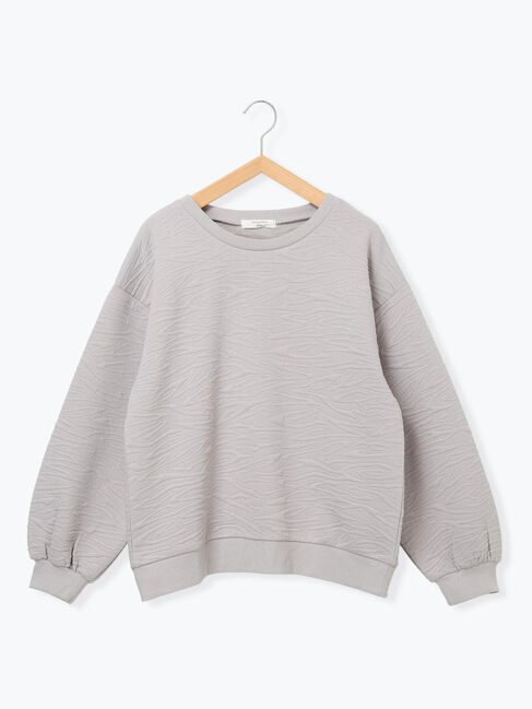 Samansa Mos2 blue「ジャガードダンボールプルオーバー」|Tシャツ・カットソー|