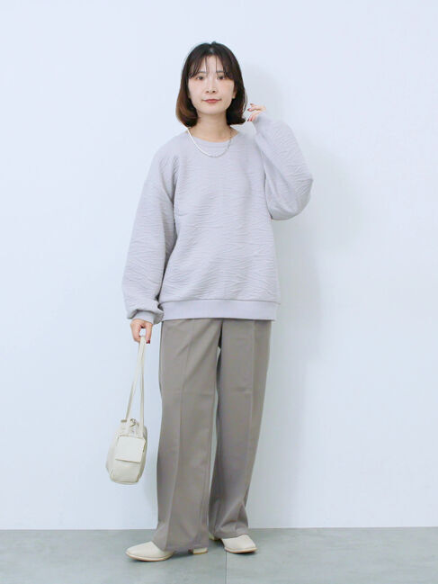 Samansa Mos2 blue「ジャガードダンボールプルオーバー」|Tシャツ・カットソー|