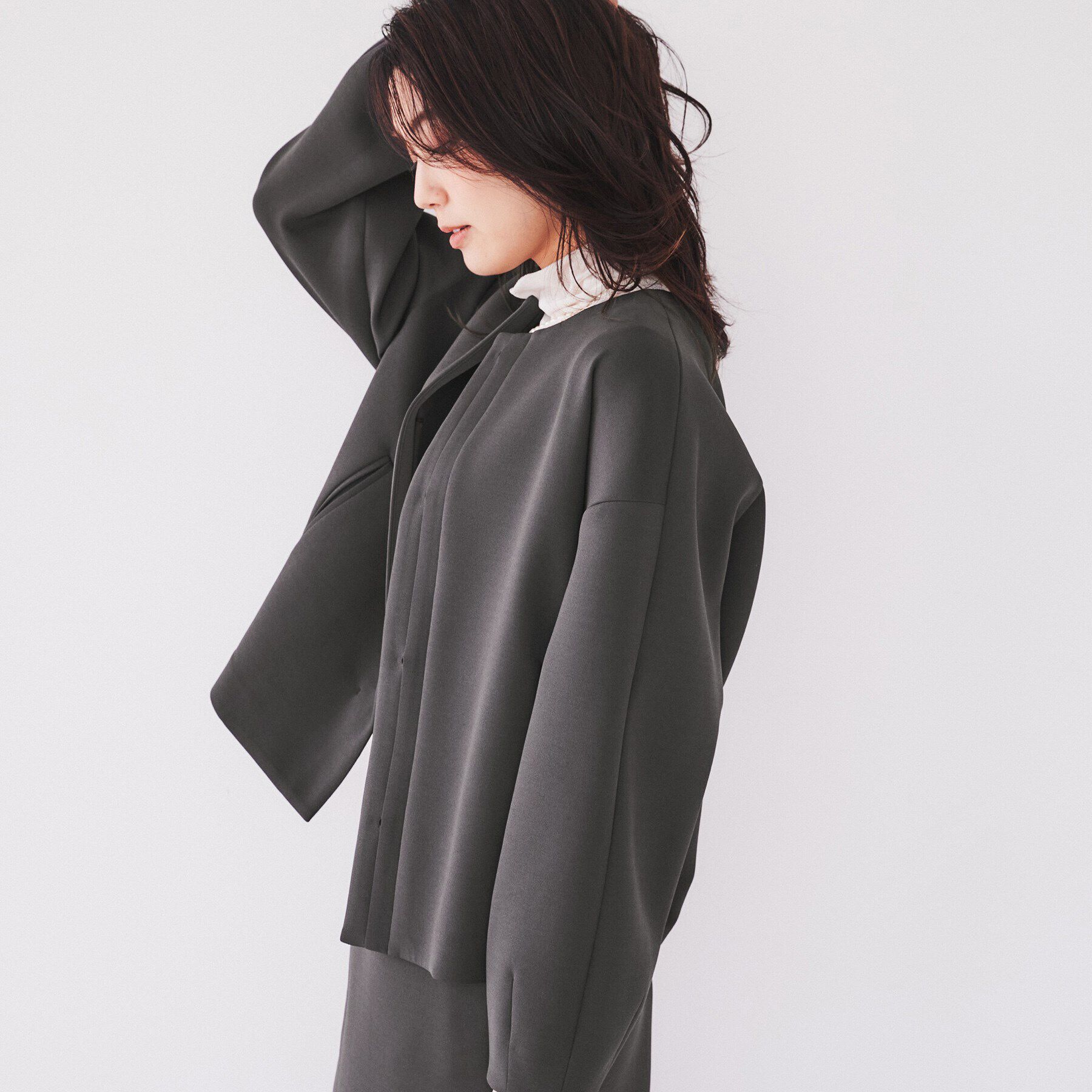 UNTITLED「【スポンディッシュ/セットアップ可能】ダンボールジャージ ブルゾン」|ブルゾン・スタジャン|