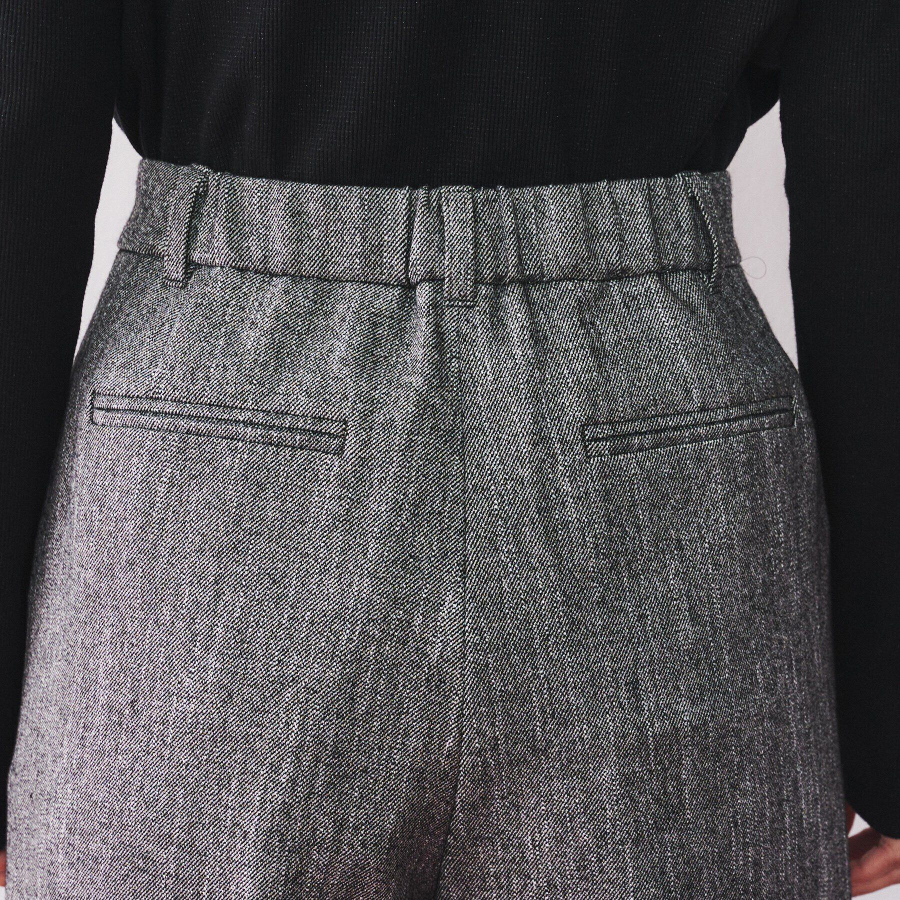 UNTITLED「【セットアップ可能/後ろウエストゴム】ミックスツイード ワイドパンツ」|その他|