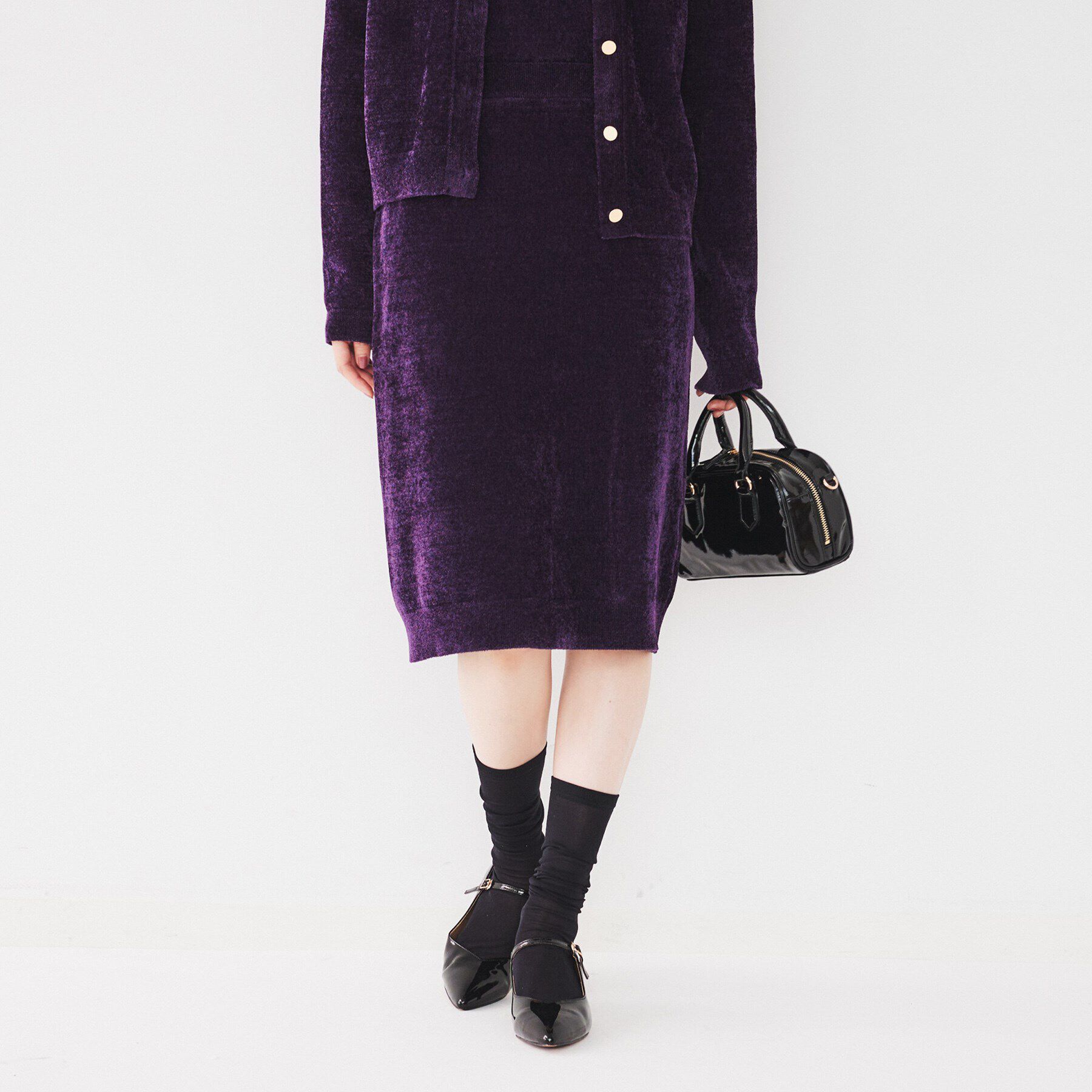 UNTITLED「【セットアップ可能/日本製】モールタイトスカート」|スカート|