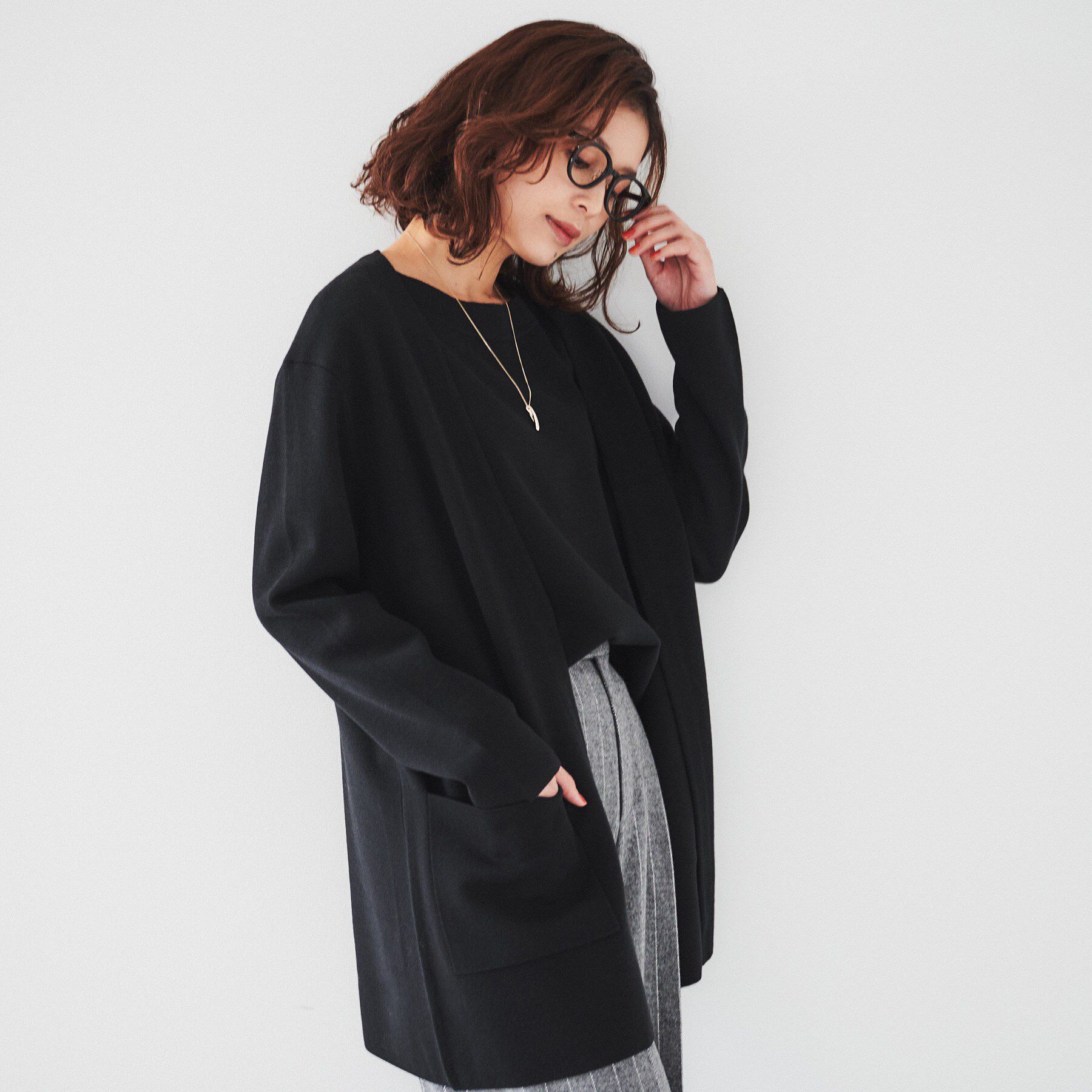 UNTITLED「【きれいめ/洗える】ミラノリブ ロングニットカーディガン」|カーディガン|