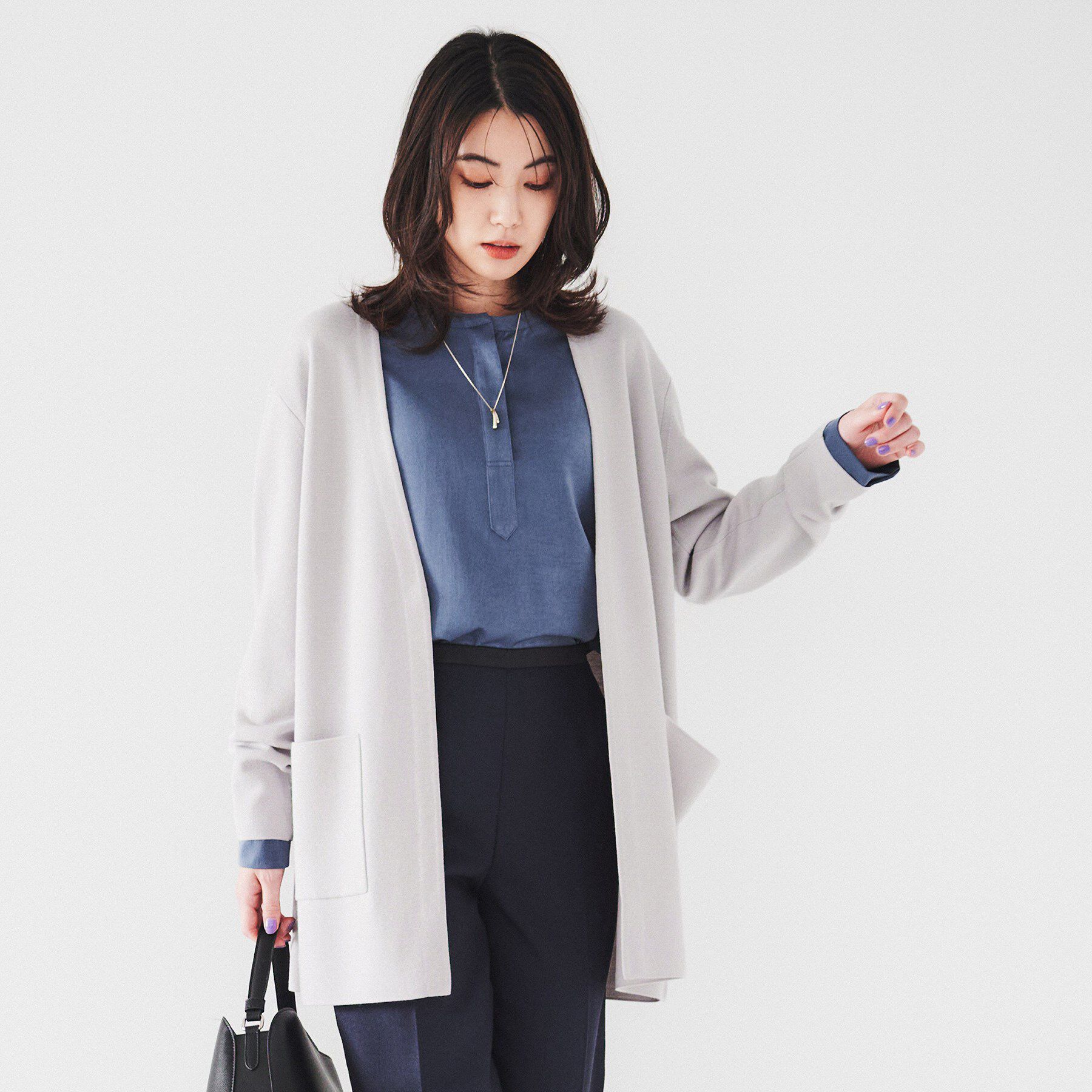 UNTITLED「【きれいめ/洗える】ミラノリブ ロングニットカーディガン」|カーディガン|