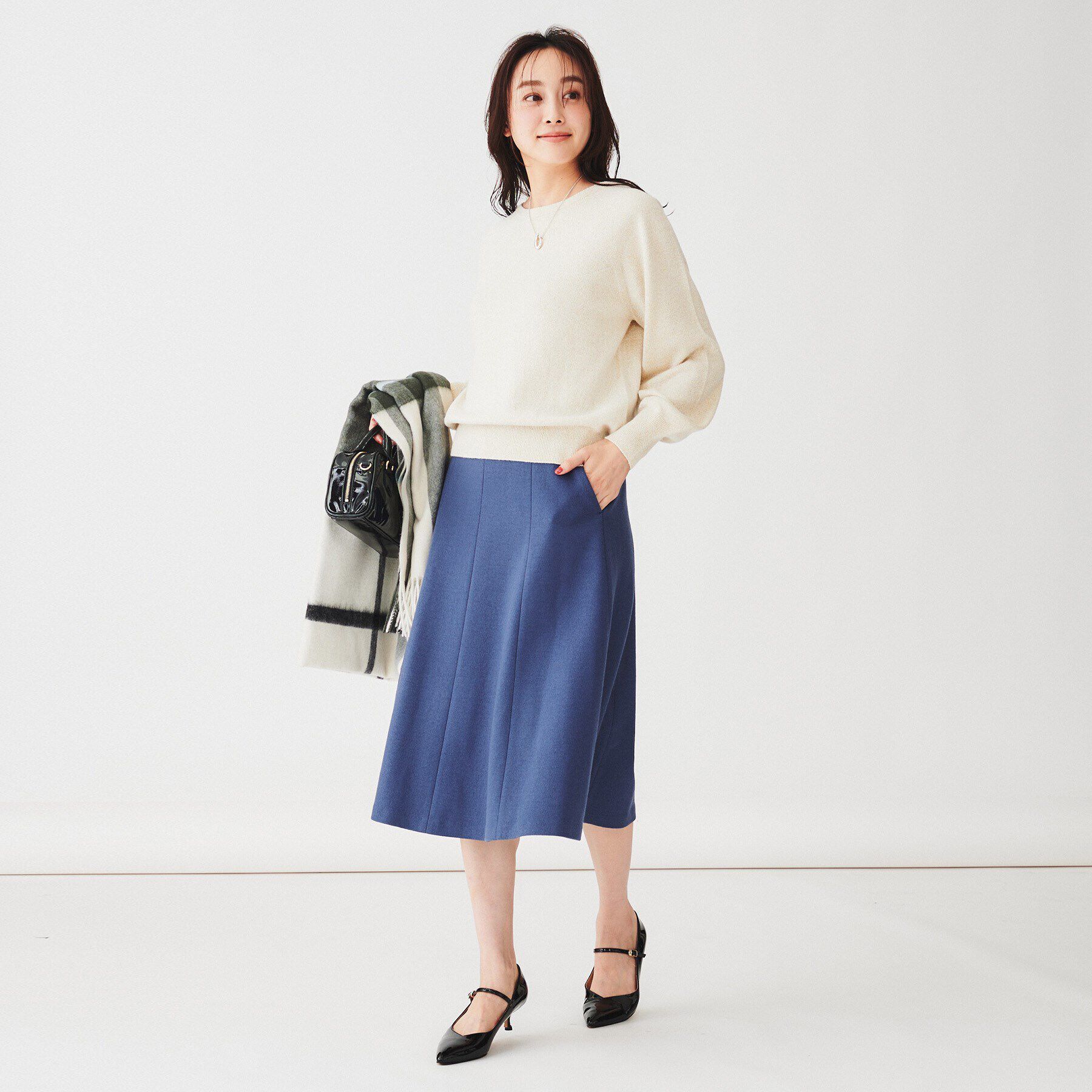 UNTITLED「【後ろウエストゴム】ミルドジャージ マーメイドスカート」|スカート|