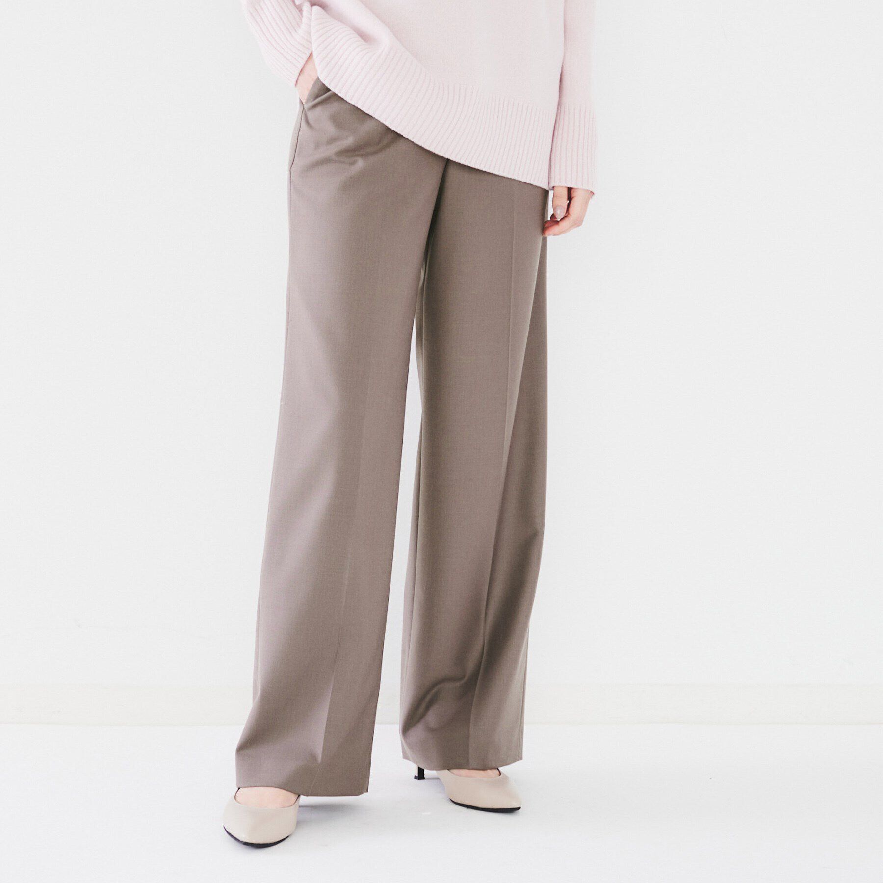 UNTITLED「【後ろウエストゴム/日本製/センタープレス】ミルドワイドパンツ」|その他|