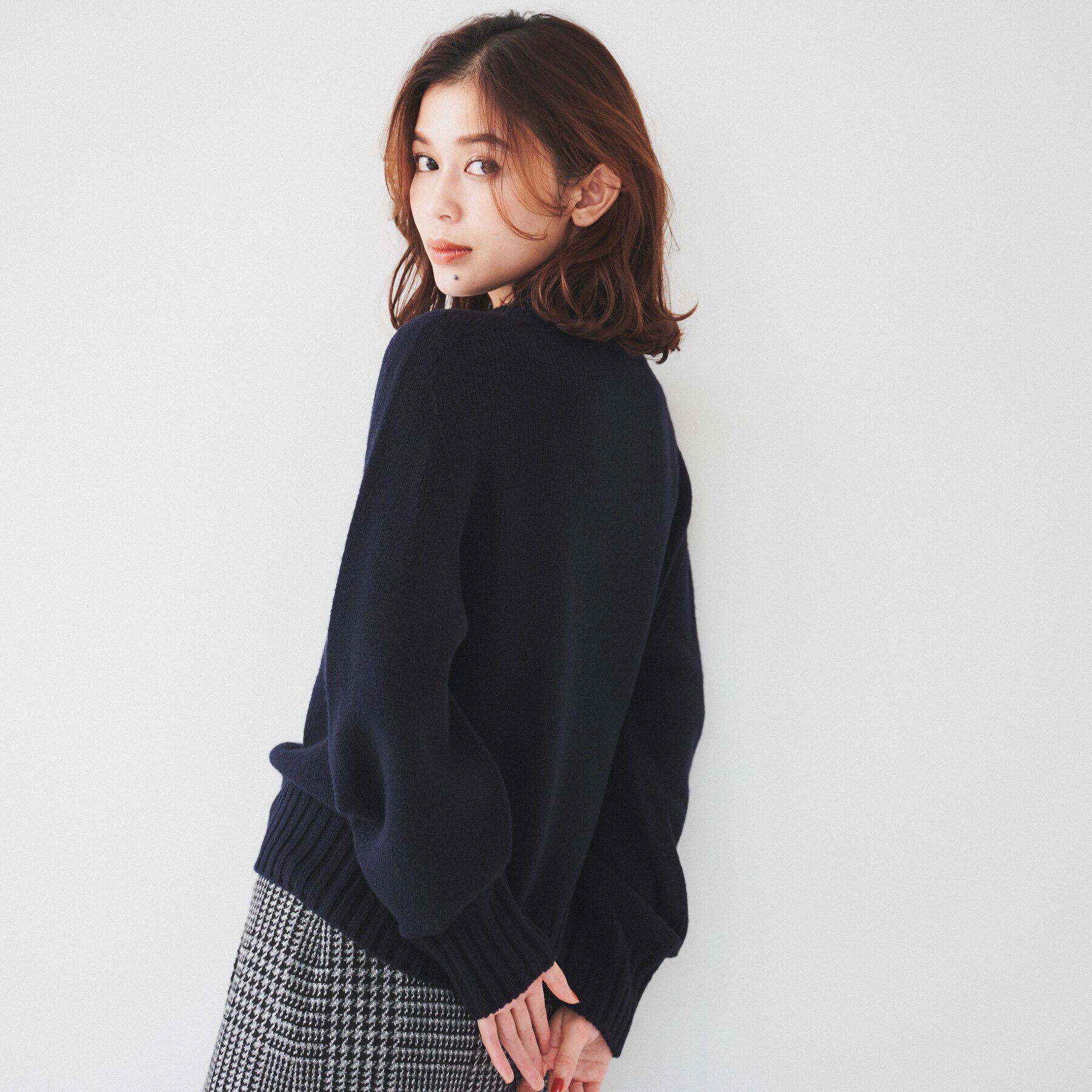 UNTITLED「【洗える】ミドルゲージ モックネックニット」|ニット・セーター|