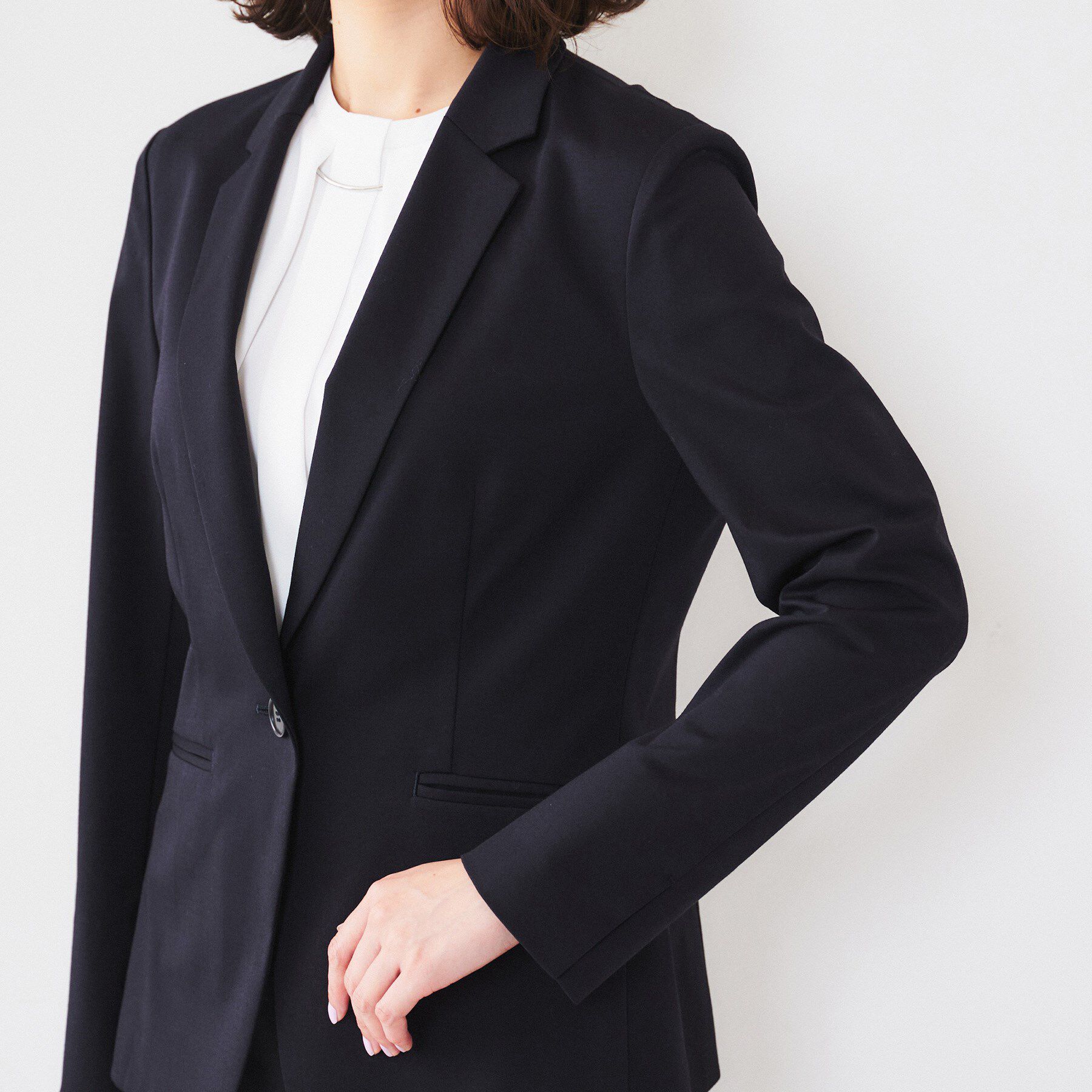 UNTITLED「【通勤スーツ】コットン混ジャージ テーラードジャケット」|テーラードジャケット|