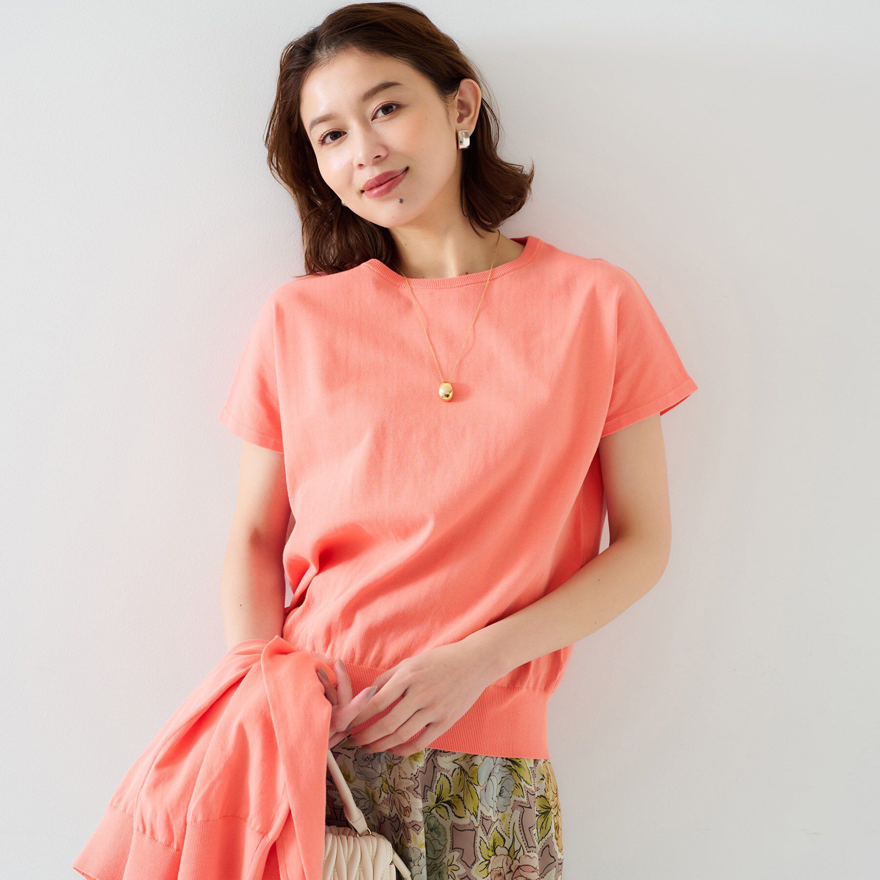 UNTITLED「【11色展開/コットン100/アンサンブル可能】 プルオーバーニット」|ニット・セーター|