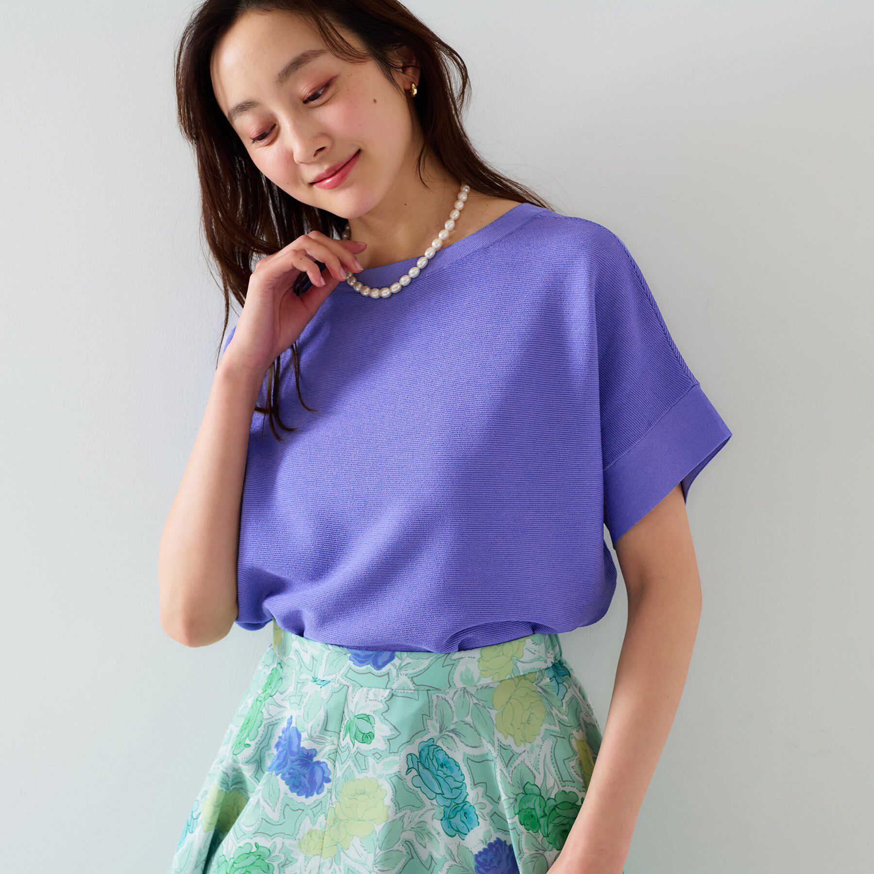 UNTITLED「【12色展開/体型カバー/2way】バウンドスリーブニット」|ニット・セーター|