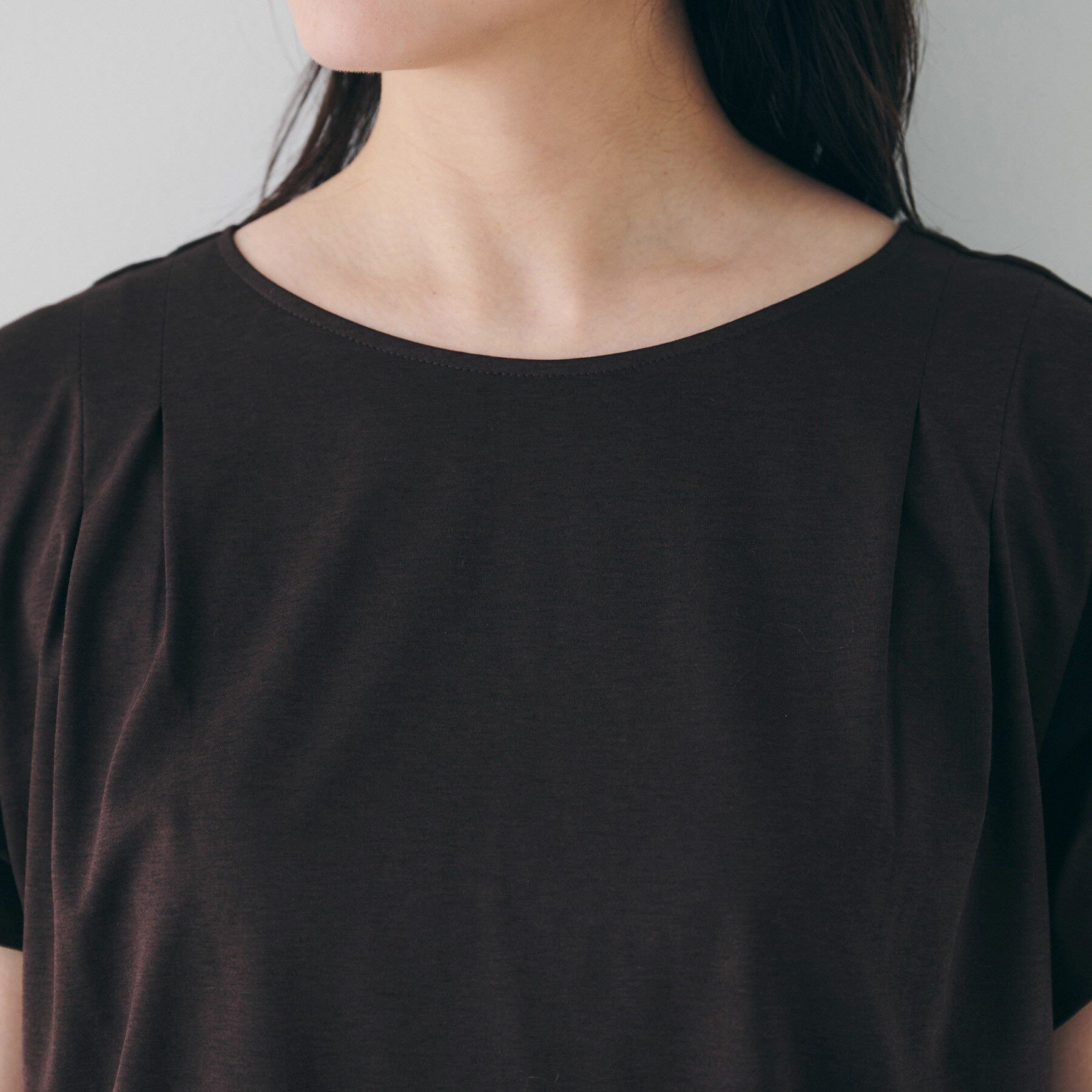 UNTITLED「【洗える】タック入りフレンチスリーブプルオーバー」|Tシャツ・カットソー|