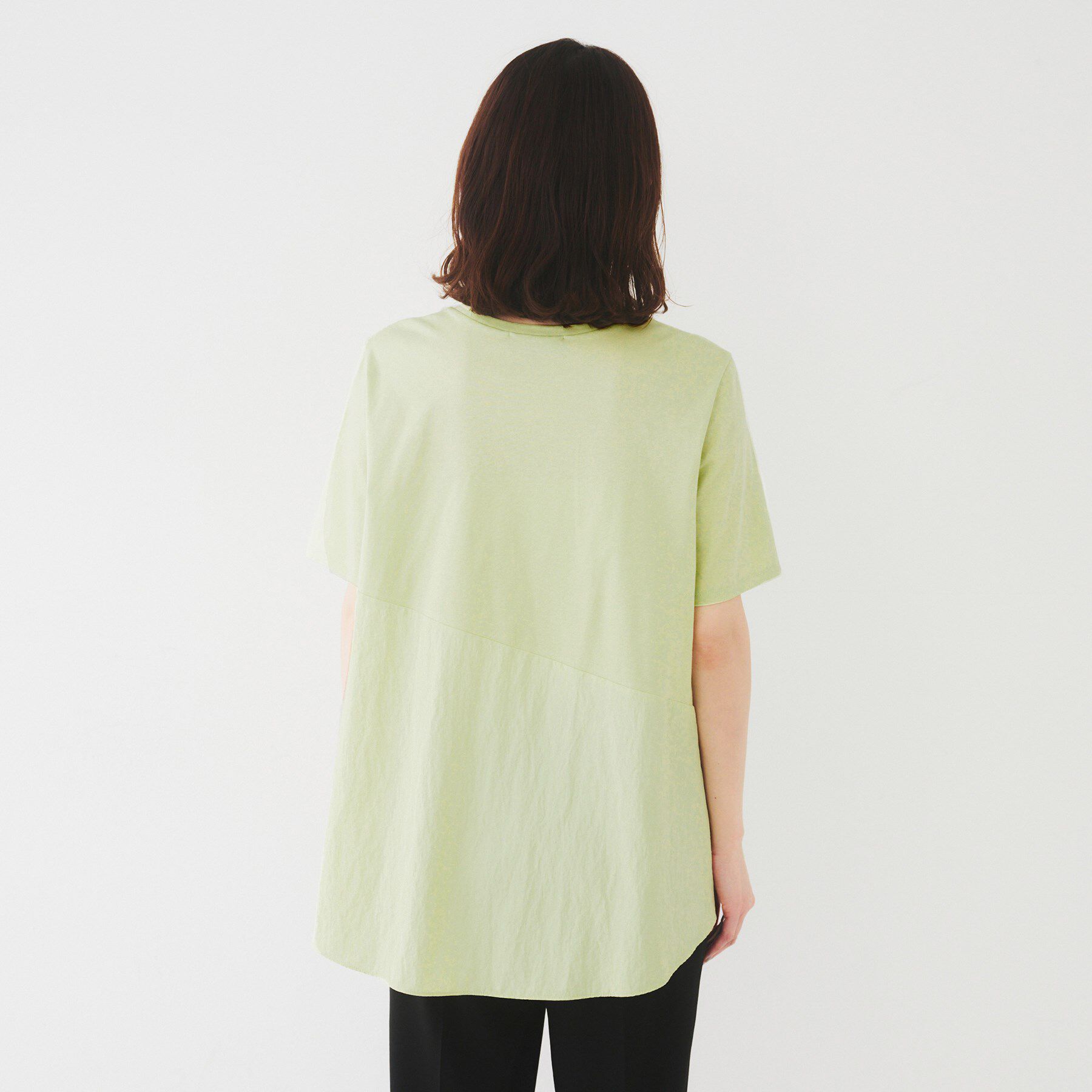 UNTITLED「【UVカット/接触冷感/Tシャツ】異素材ドッキングペプラム」|Tシャツ・カットソー|