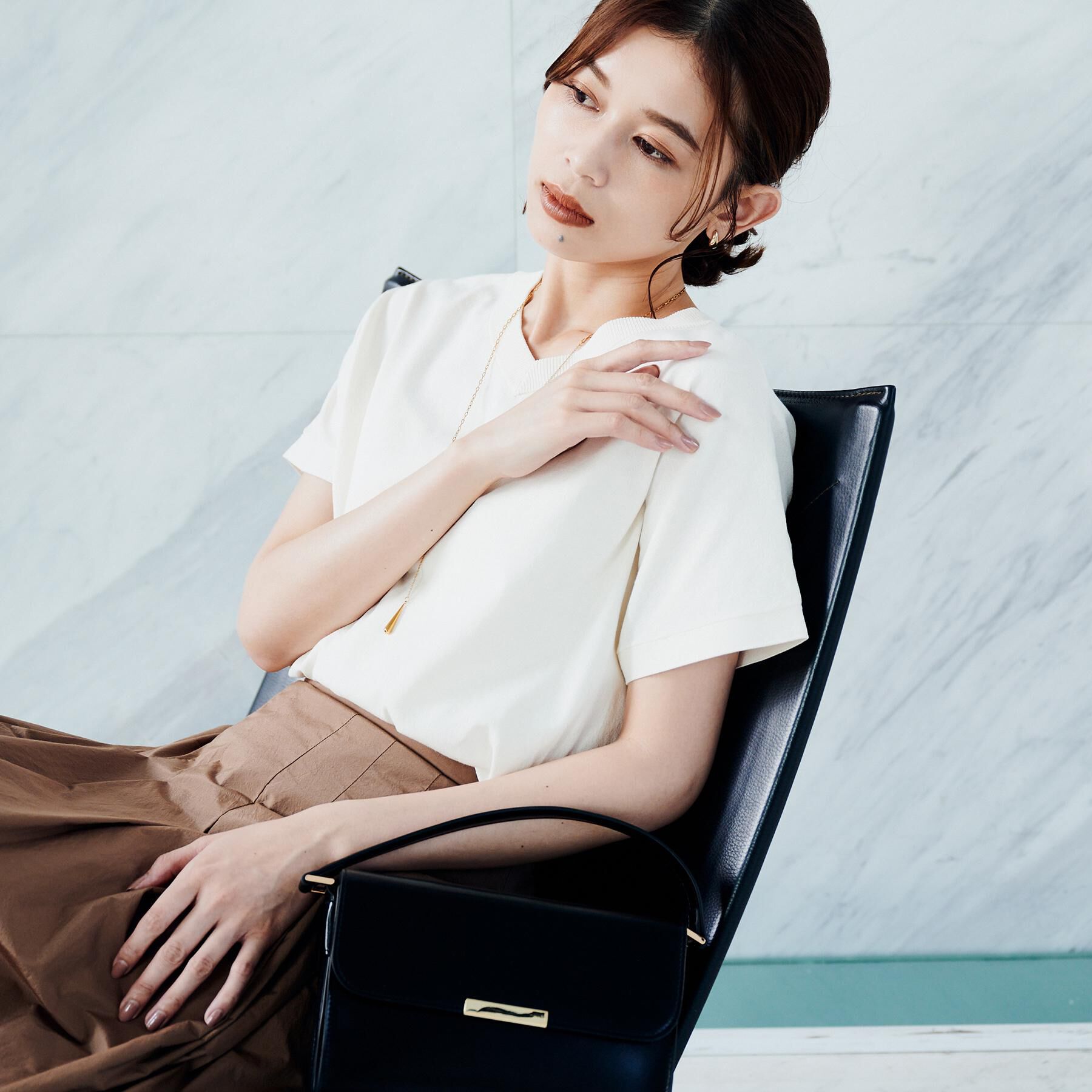 UNTITLED「【洗える/前後2WAY】ネックプルオーバーニット」|ニット・セーター|