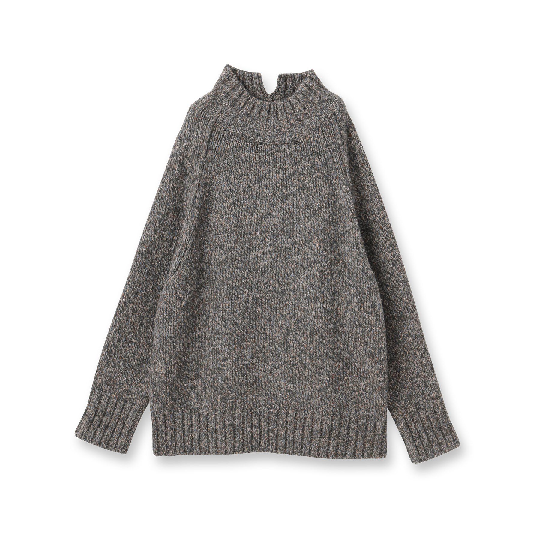 UNTITLED「【ゆったりサイズ】シルクネップ　ボトルネックニット」|ニット・セーター|