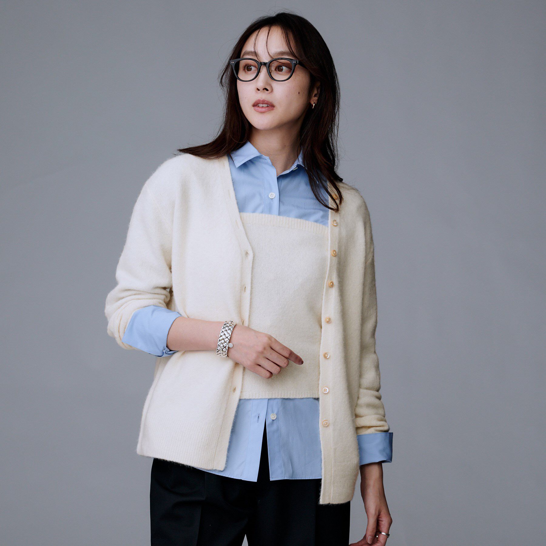 UNTITLED「【トレンド/柔らかな素材感】ビスチェセットカーディガン」|カーディガン|