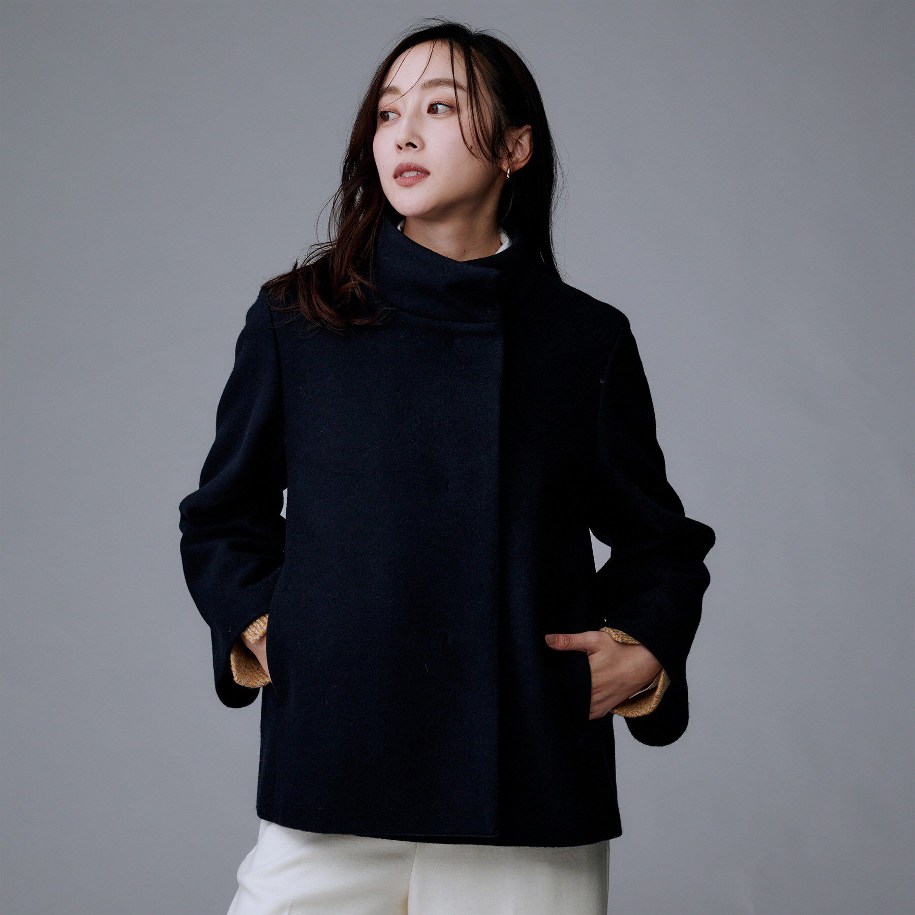 UNTITLED「【着回しが効く／オンオフアウター】ウールショートコート」|その他|