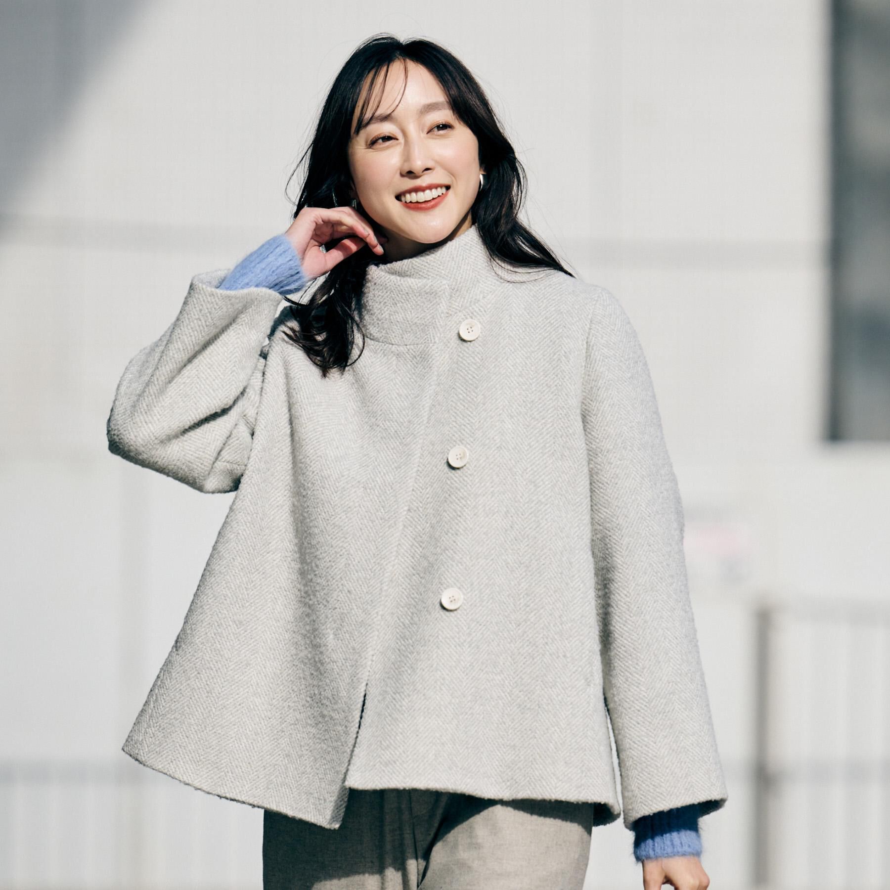 UNTITLED「【エレガント／ミディアウター】ミックスヘリンボンコート」|その他|