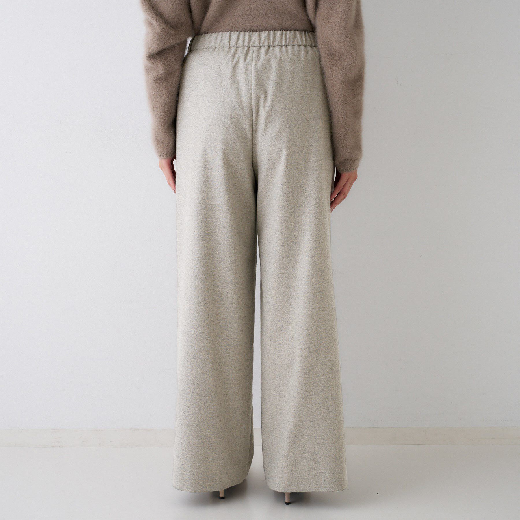 UNTITLED「【きれいめリラクシー/ウエストゴム】ウールサキソニー ワイドパンツ」|その他|