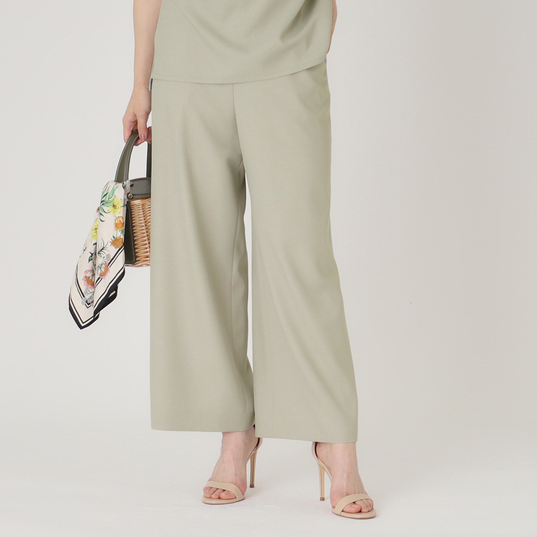 COUP DE CHANCE「【洗える／ウエストゴム】ストレートパンツ」|その他|ミントグリーン(02