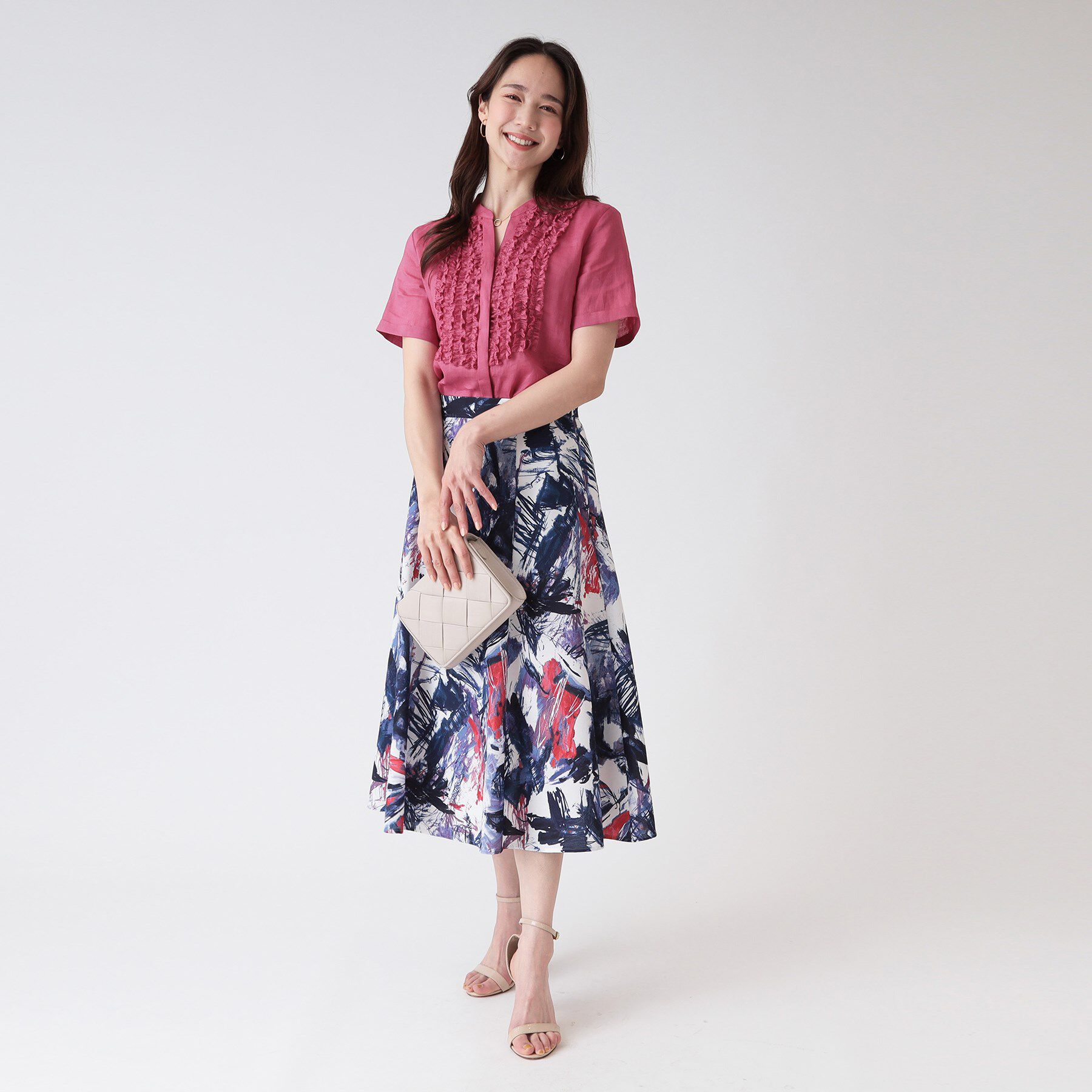 COUP DE CHANCE「【洗える／ラミー】フリルデザインブラウス」|シャツ・ブラウス|