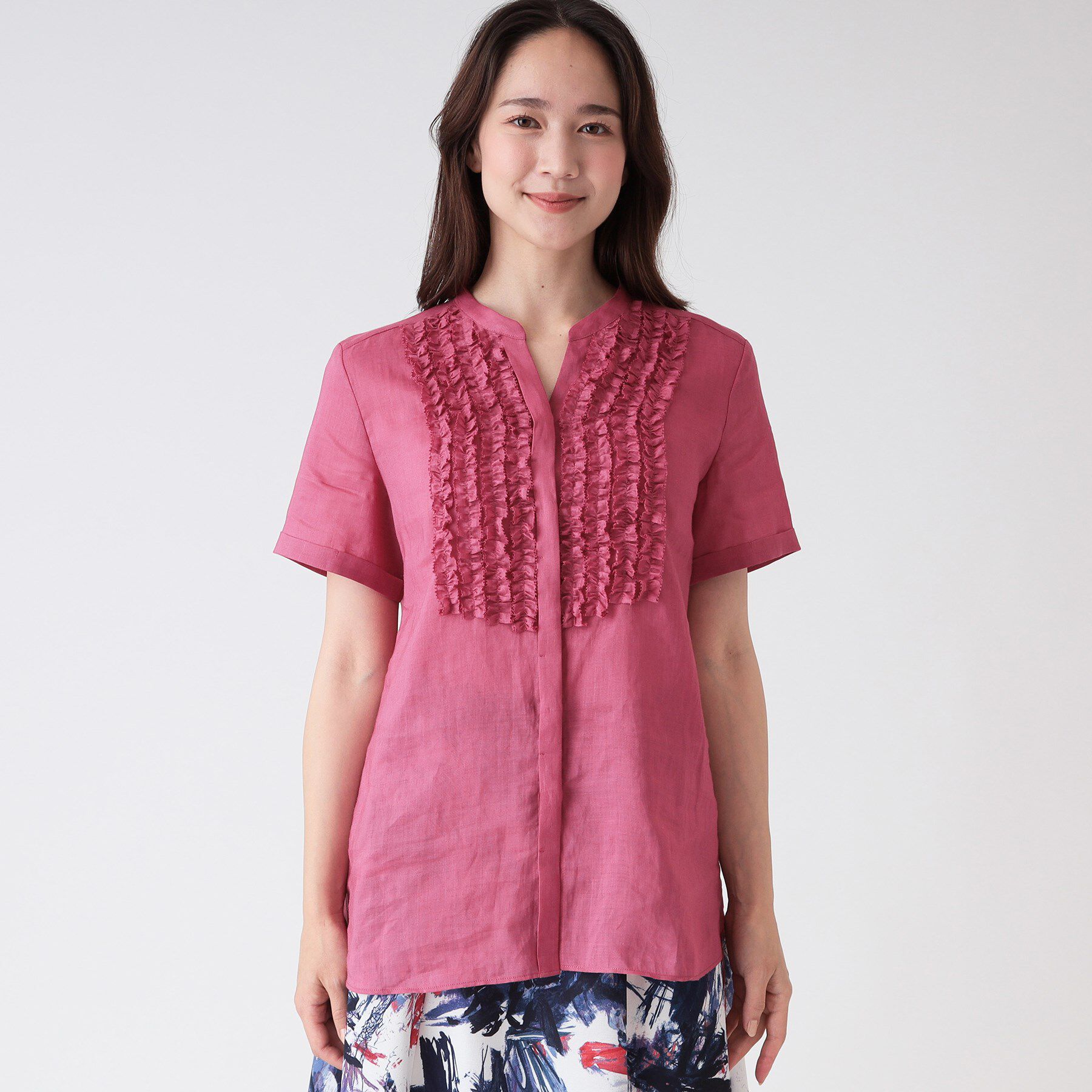 COUP DE CHANCE「【洗える／ラミー】フリルデザインブラウス」|シャツ・ブラウス|