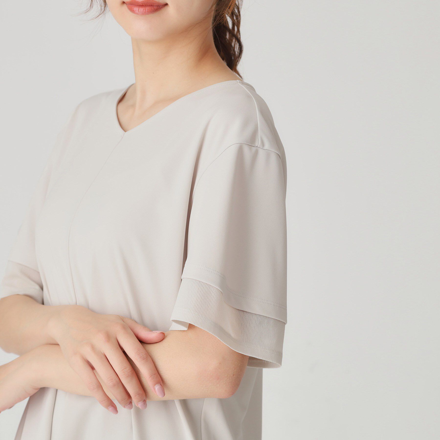 COUP DE CHANCE「【手洗い可】リラクシージャージトップス」|Tシャツ・カットソー|