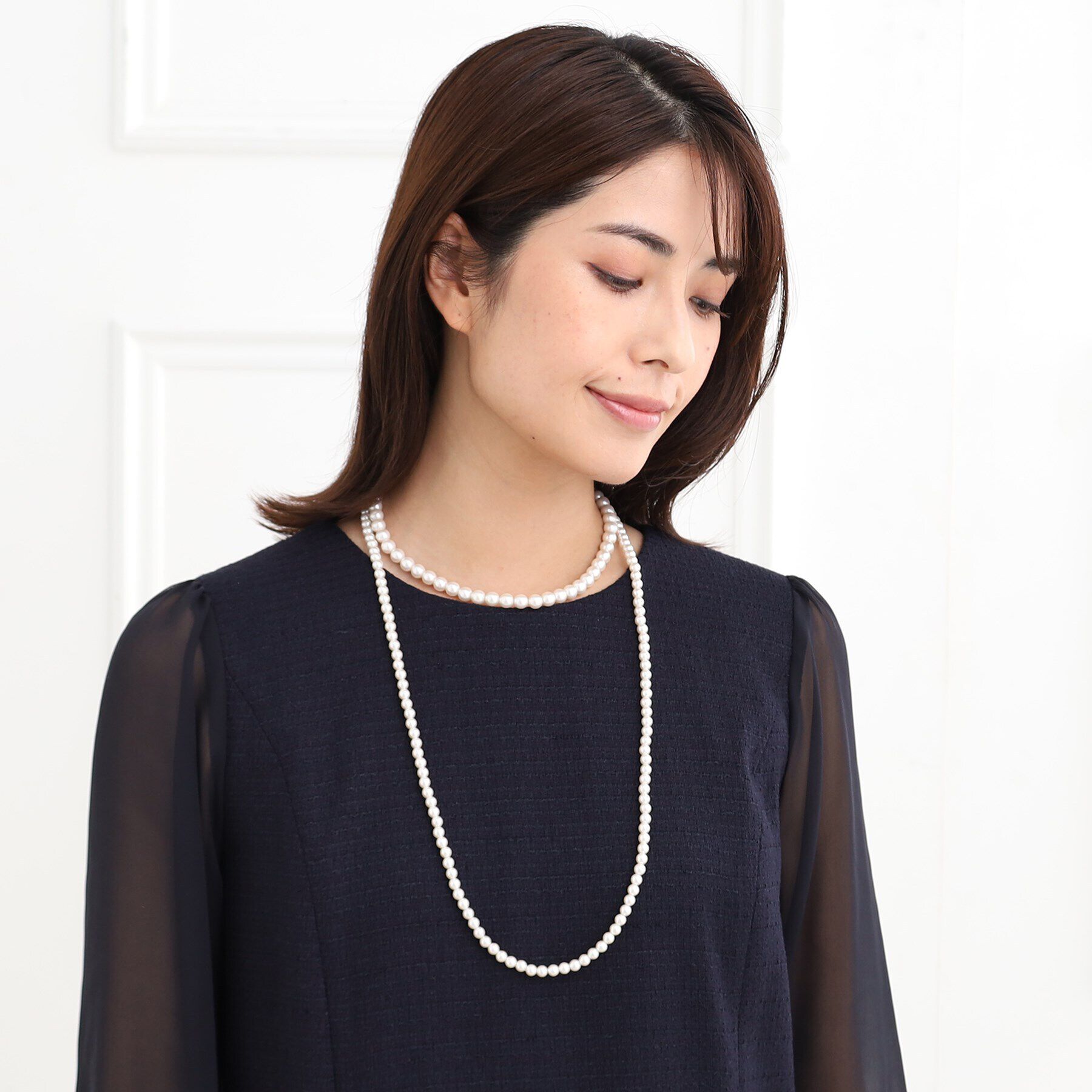 Reflect「【夏SALE／フォーマル/3WAY】二連パール調ネックレス」|ネックレス|