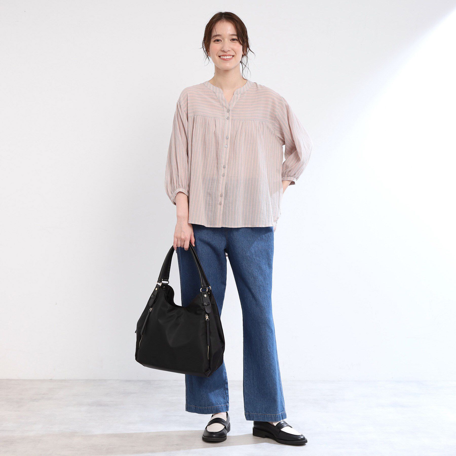 Reflect「【大容量／底ファスナー付き／キレイめコーデにも◎】ナイロンバッグ」|トートバッグ|