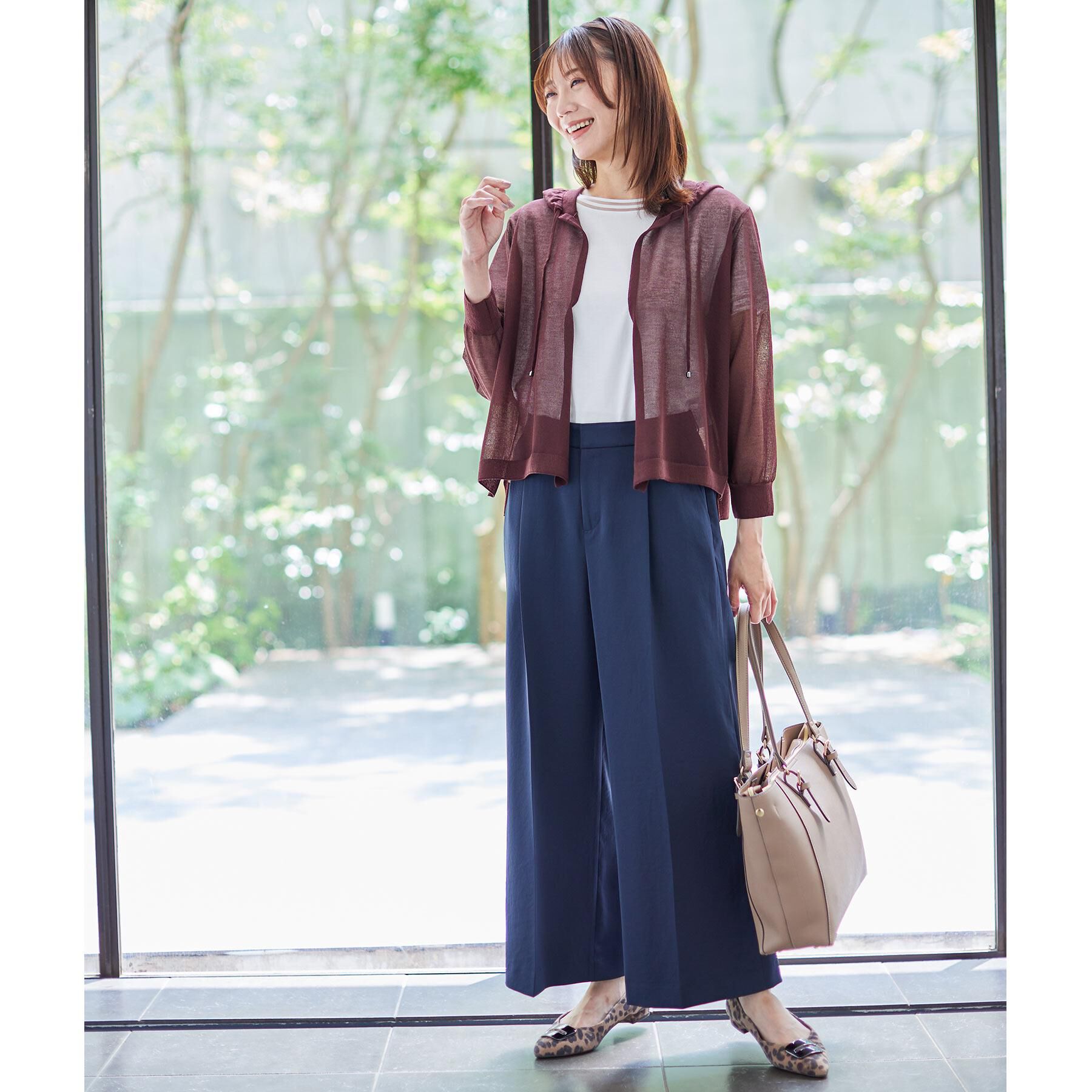 Reflect「【寒暖差対策に◎／手洗い可／旅行や通勤に】フード付きシアーカーディガン」|カーディガン|