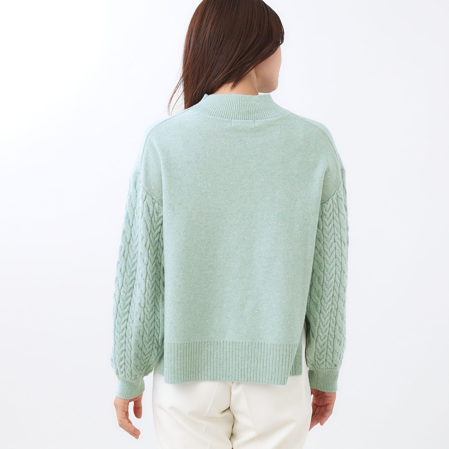 Reflect「【一枚で着映え◎／ゆったりシルエット】ラメ&times;スパンコールウール混ニット」|ニット・セーター|