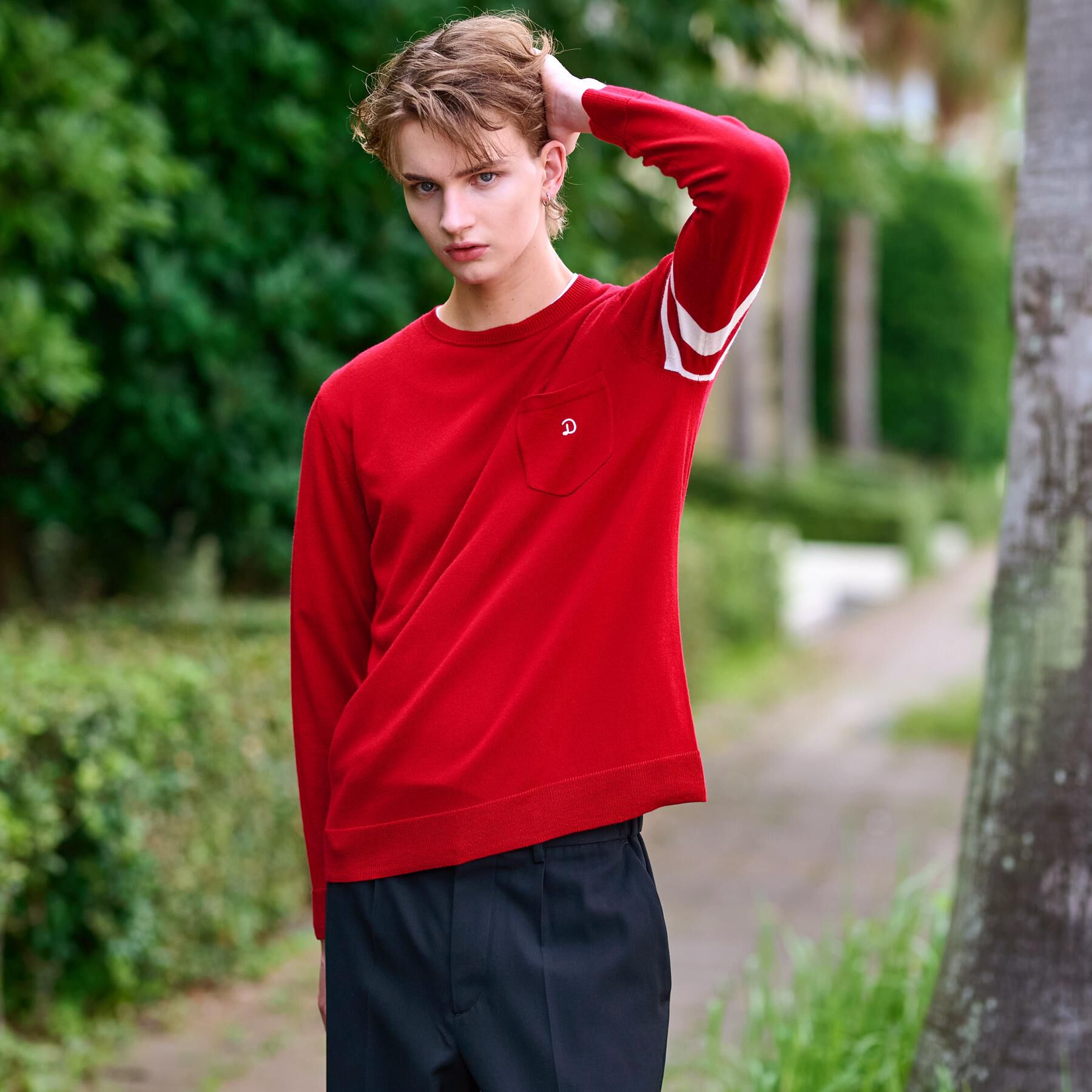 DRESSTERIOR「ウォッシャブルファインメリノ クルーネックニット」|ニット・セーター|