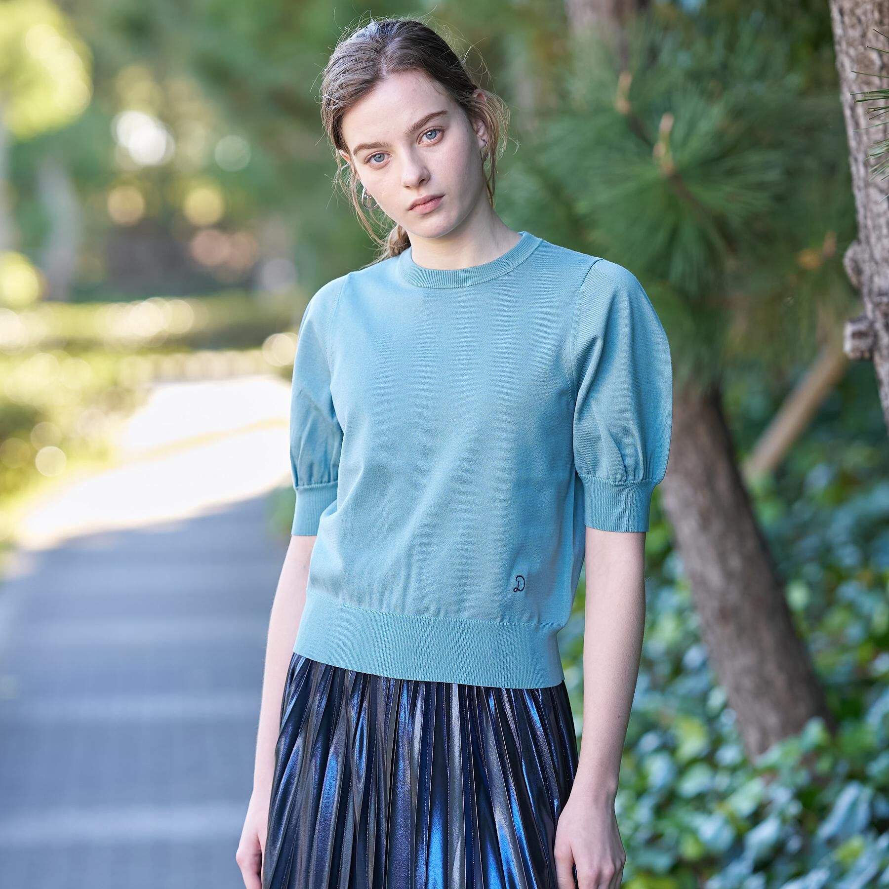 DRESSTERIOR「パフスリーブニット」|ニット・セーター|ミントグリーン(02