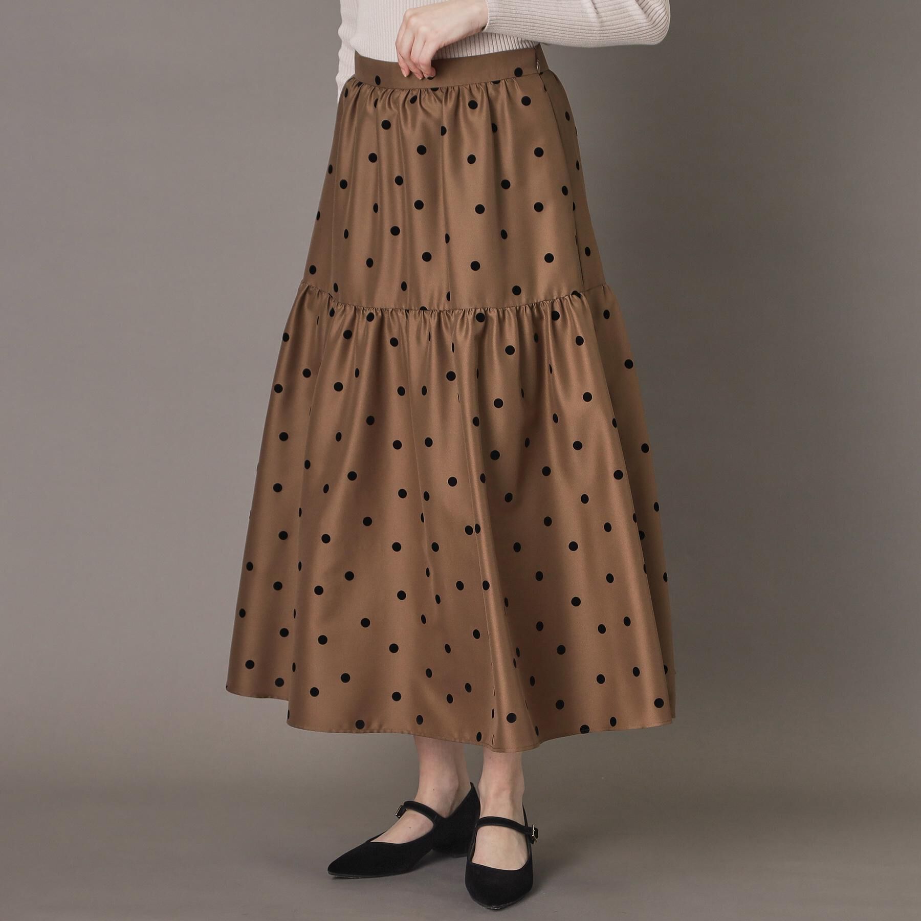 DRESSTERIOR「【CLASSY.12月号掲載】フロッキードットスカート」|スカート|