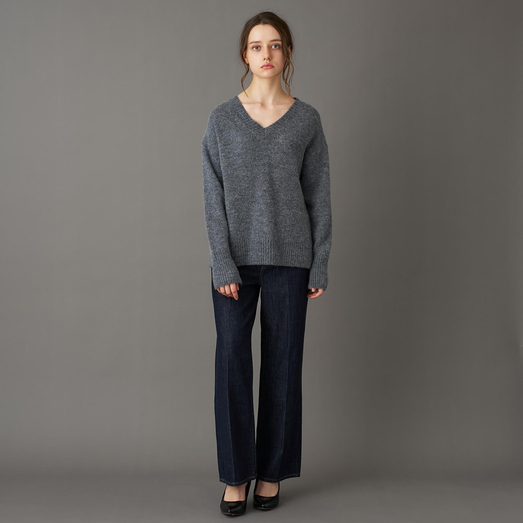 DRESSTERIOR「【CLASSY.12月号掲載】アルパカブレンドVネックニット」|ニット・セーター|