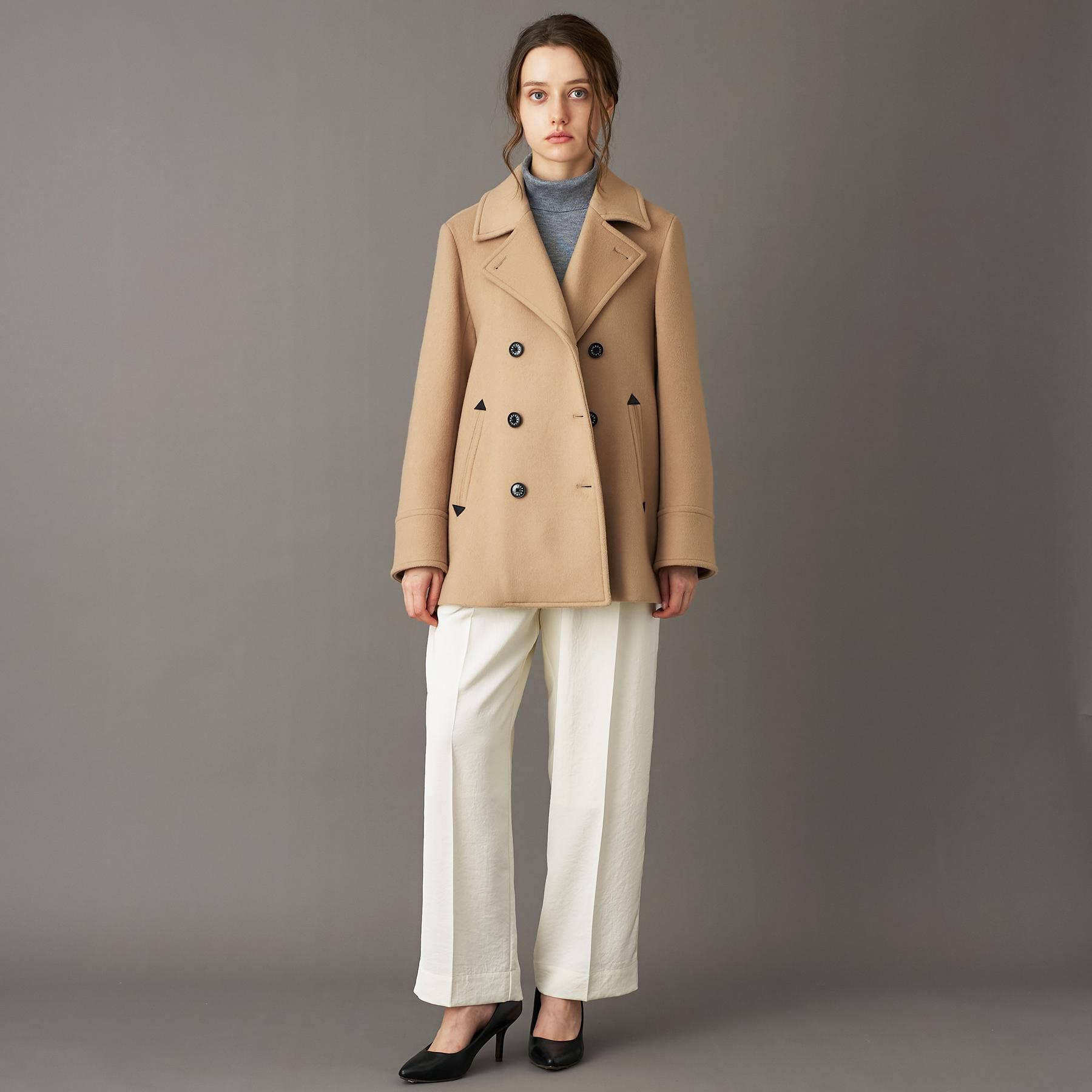 DRESSTERIOR「Super140&lsquo;sAラインPコート」|ピーコート|