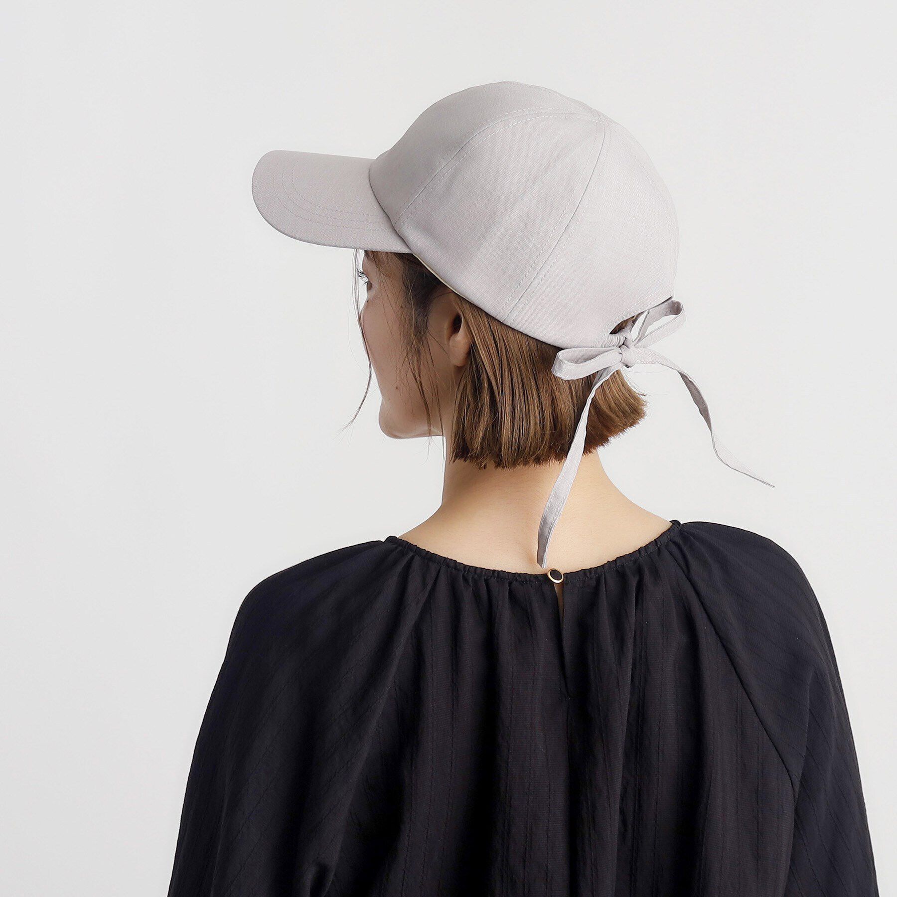 grove「バッグリボンキャップ【リボン取り外し可】」|キャップ・キャスケット|