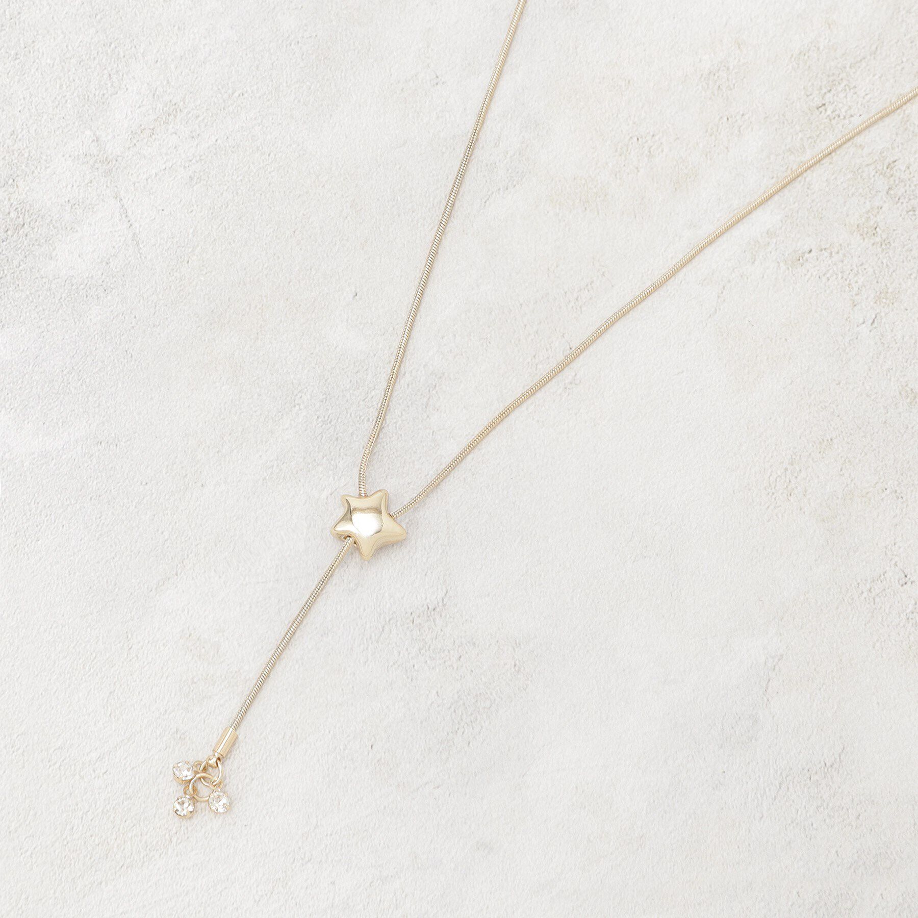 grove「ぷっくりスタースライドネックレス」|ネックレス|