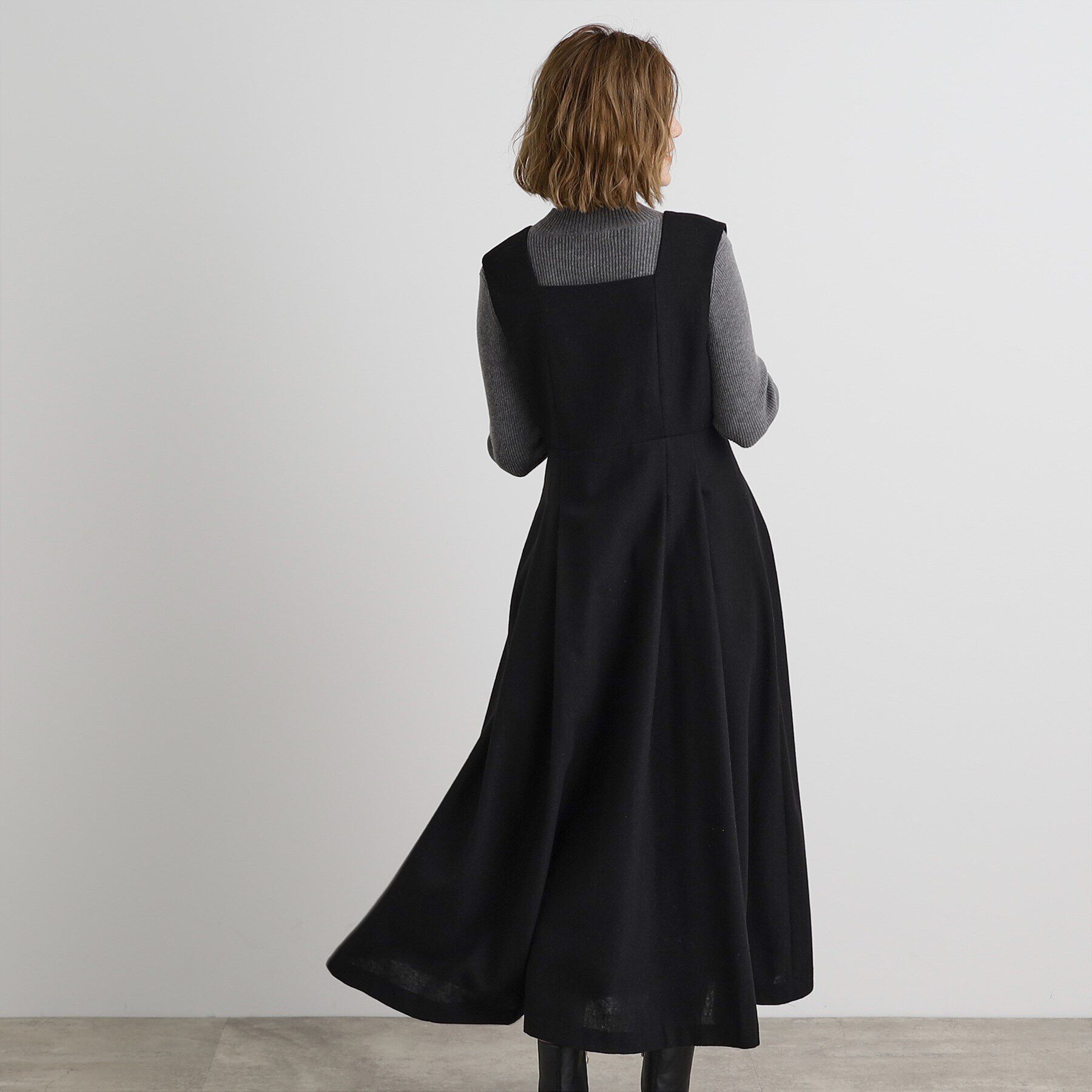 grove「【前後2WAY】ラメツイードフレアージャンドレ」|ワンピース|