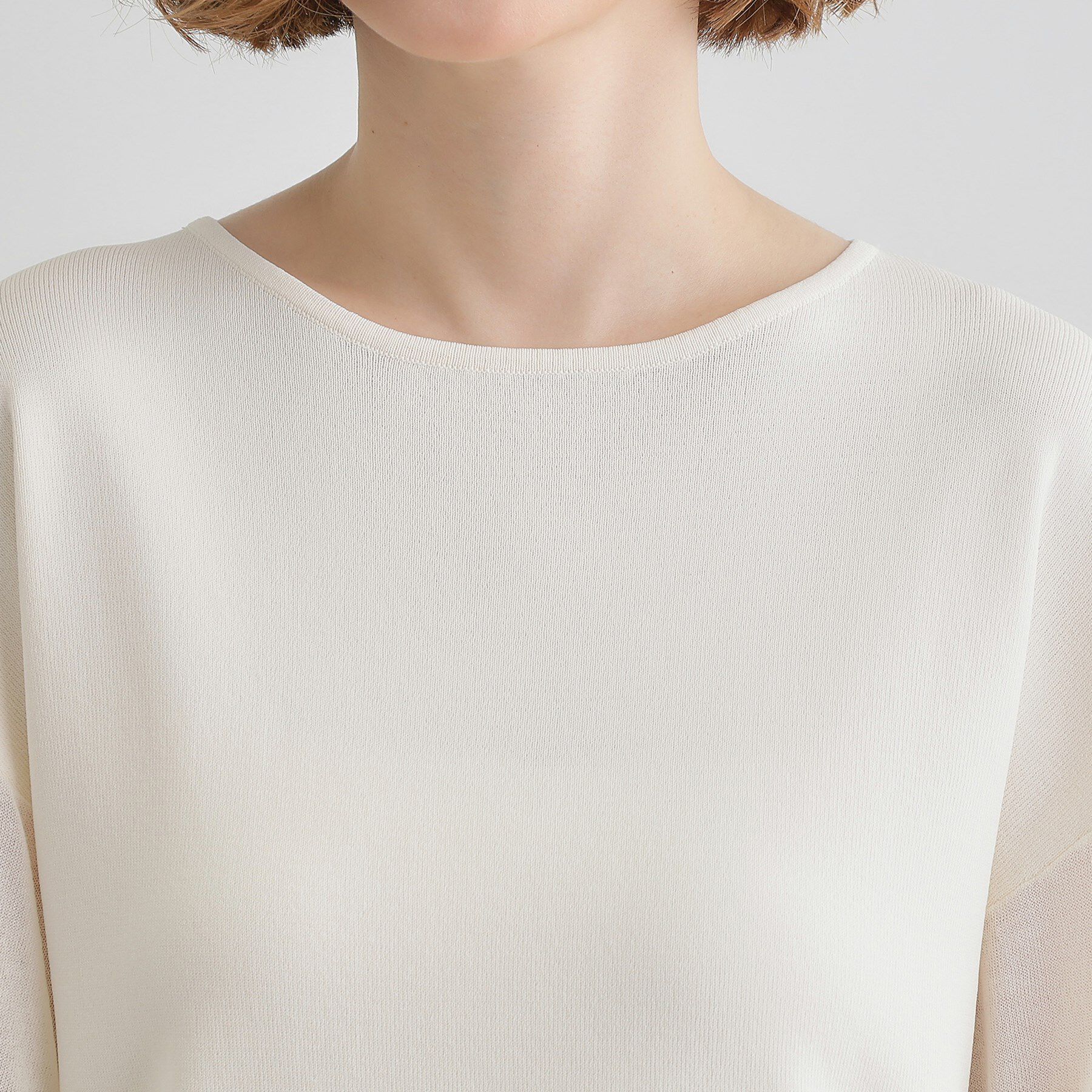 grove「【嬉しい機能付き】やわらかドライタッチシアーフレアスリーブニット」|ニット・セーター|