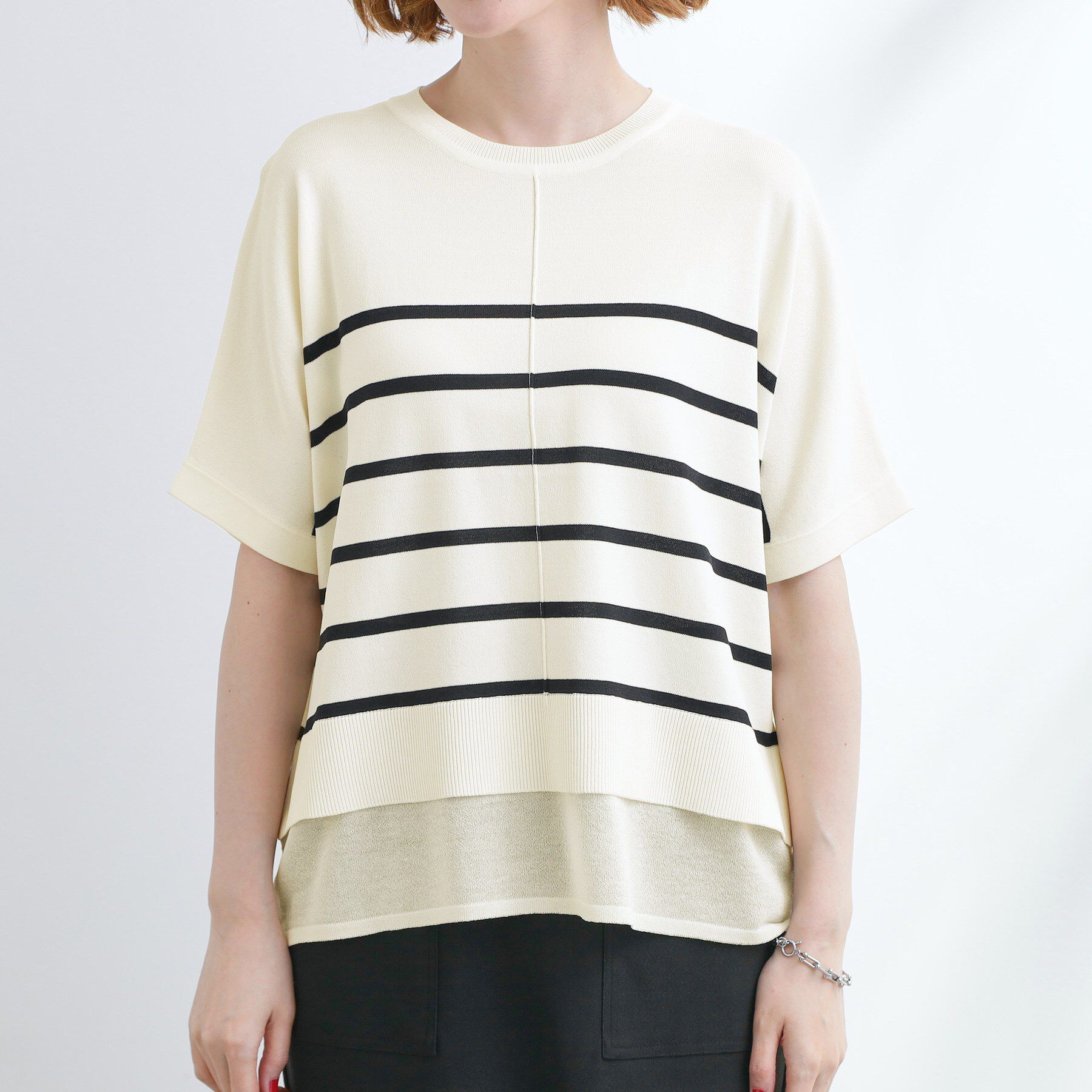 grove「【夏に嬉しい機能付き】やわらかドライタッチレイヤードライクニット」|ニット・セーター|