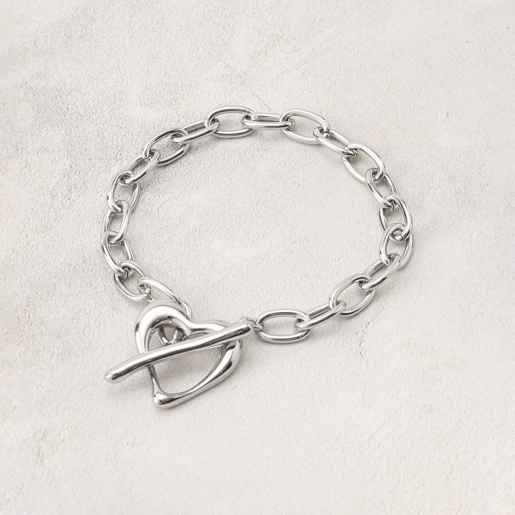 grove「ハートマンテルチェーンブレス」|ブレスレット・バングル|シルバー(006)