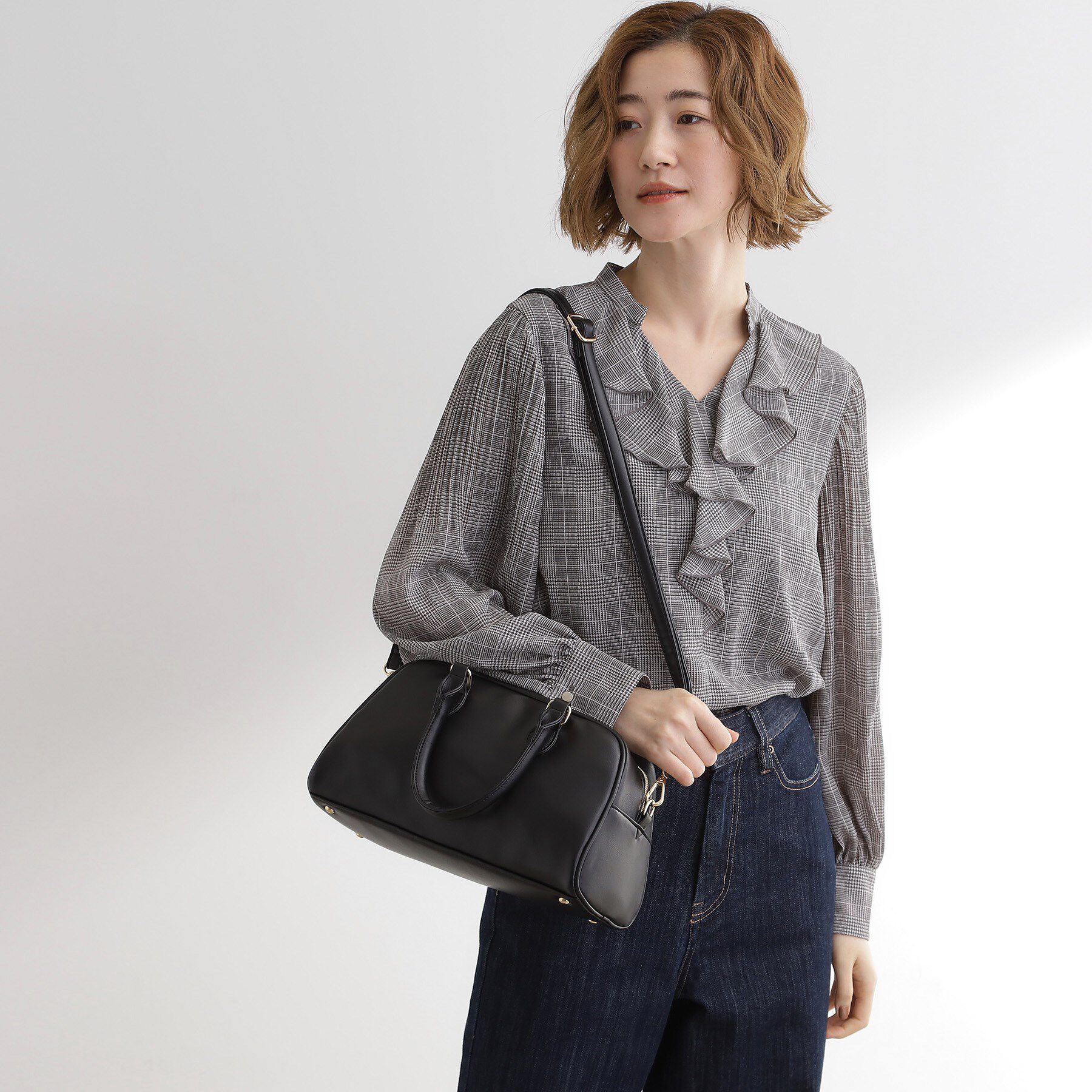 grove「スクエアシック2WAYボストン」|ボストンバッグ|